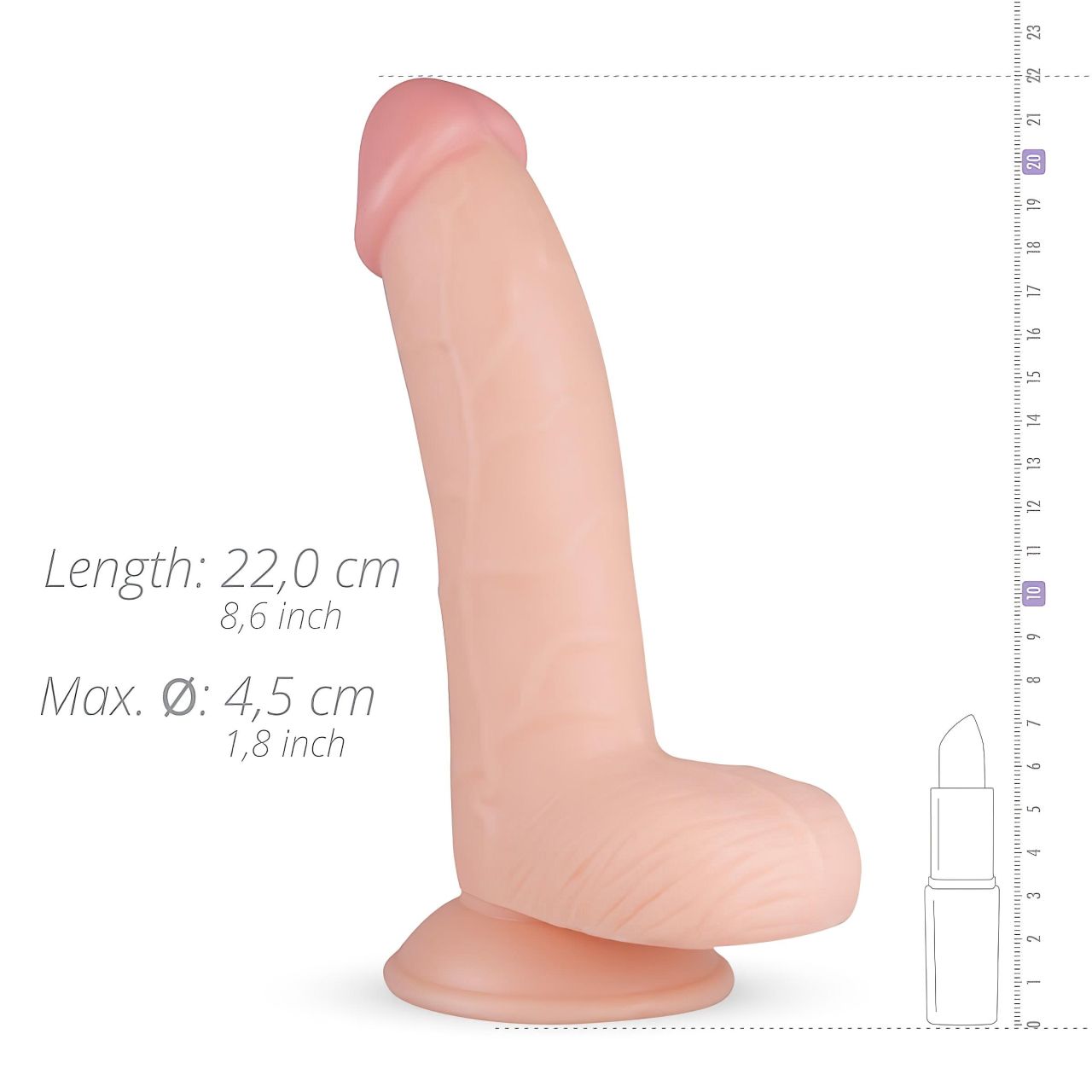 Real Fantasy Cliff - herés élethű dildó - 22 cm (testszínű) Real Fantasy Cliff - herés élethű dildó - 22 cm (testszínű)