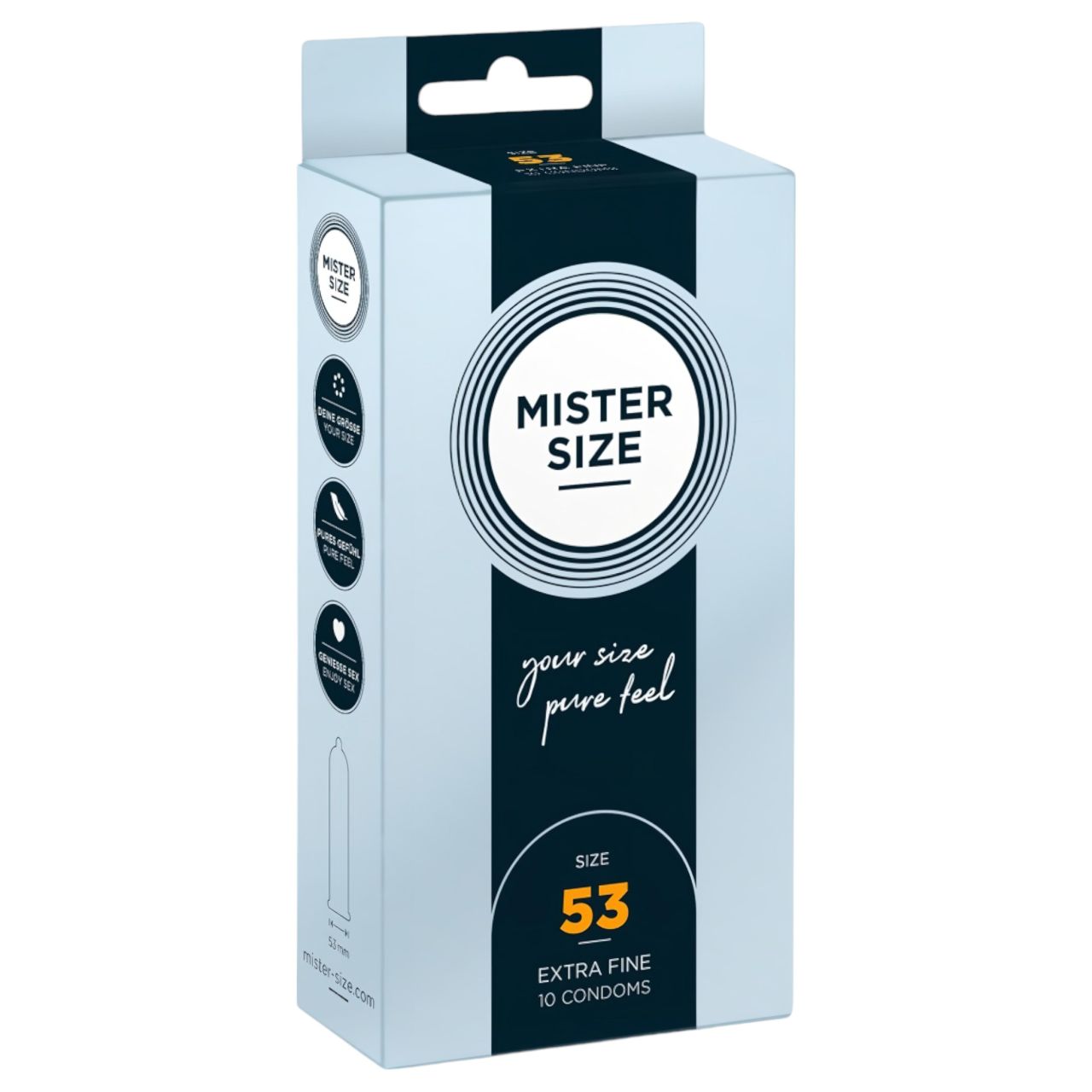 Mister Size vékony óvszer - 53 mm (10 db)