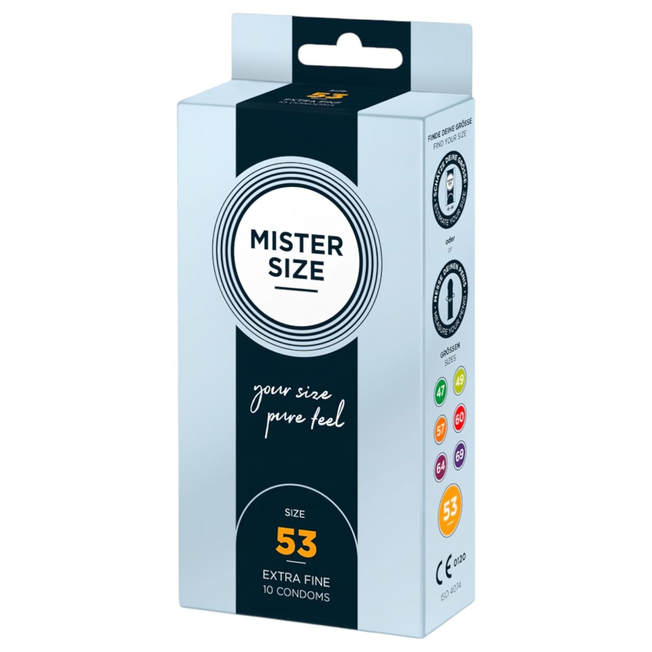 Mister Size vékony óvszer - 53 mm (10 db)