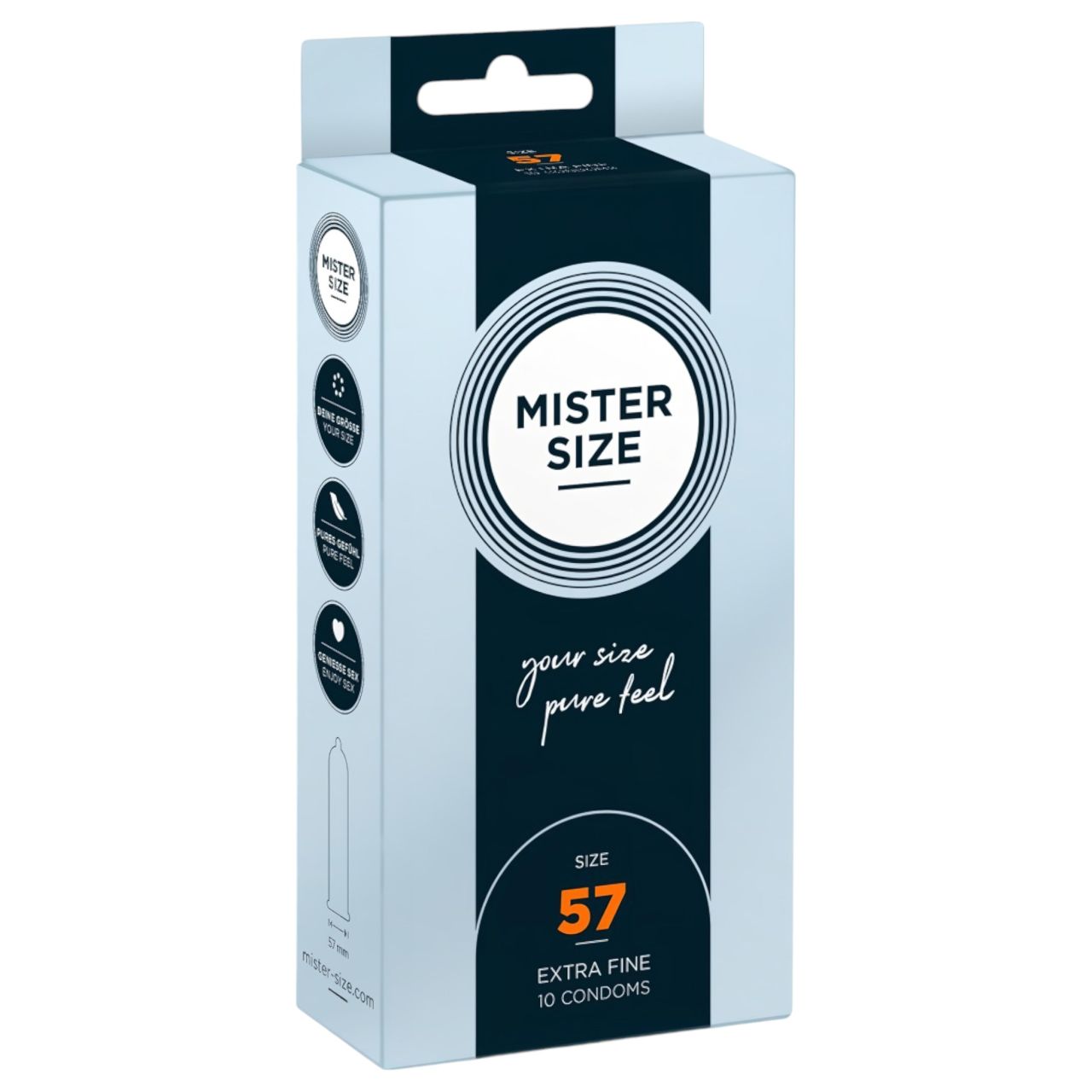 Mister Size vékony óvszer - 57 mm (10 db) Mister Size vékony óvszer - 57 mm (10 db)