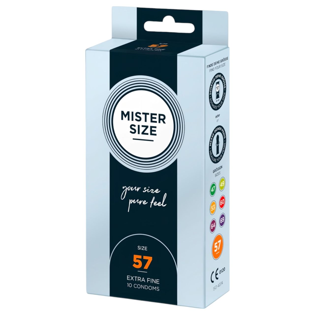 Mister Size vékony óvszer - 57 mm (10 db)