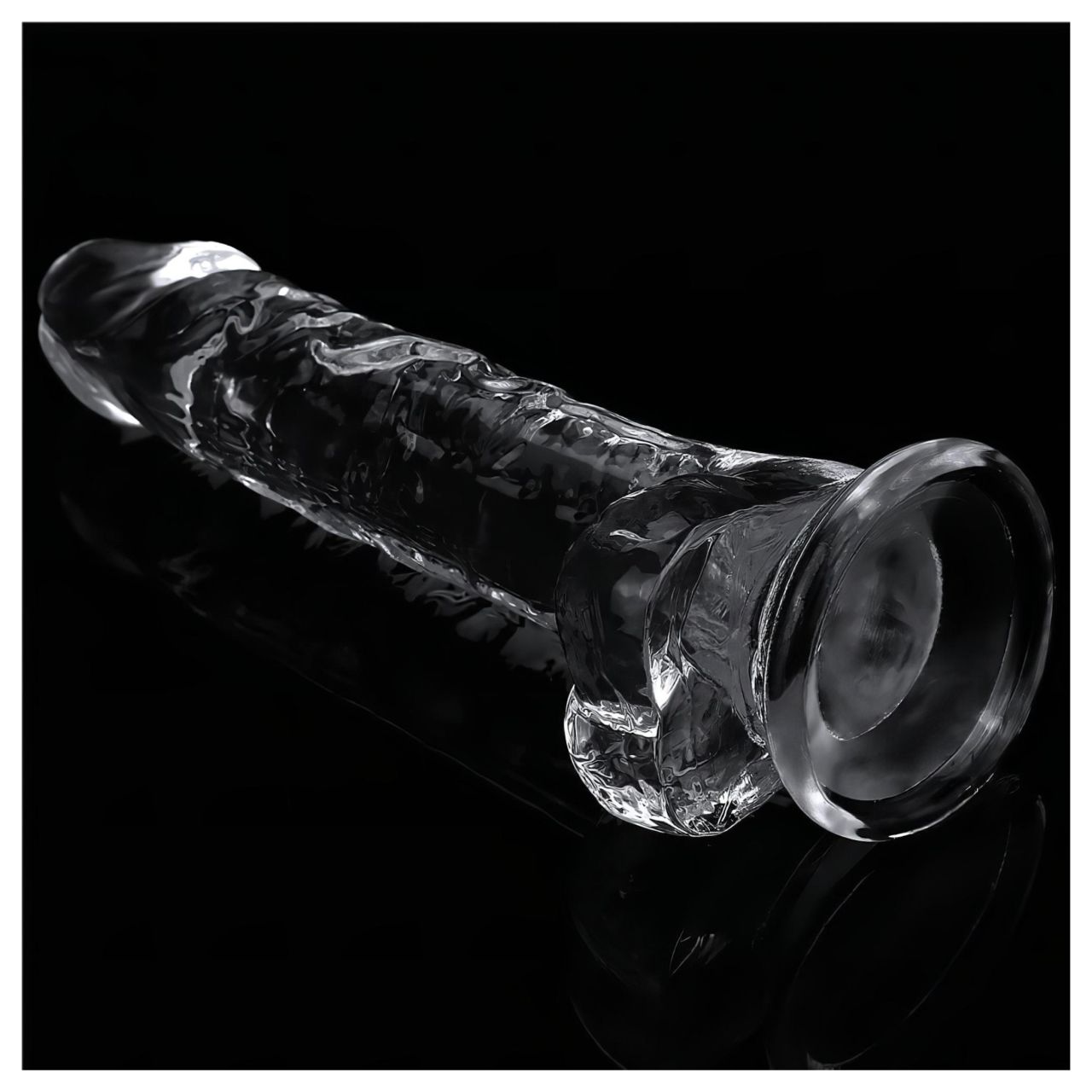 Lovetoy Flawless Clear - tapadókorongos dildó - 19 cm (átlátszó) Lovetoy Flawless Clear - tapadókorongos dildó - 19 cm (átlátszó)