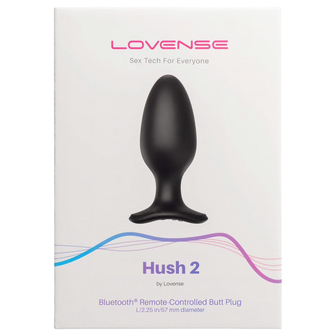 LOVENSE Hush 2 L - akkus kis anál vibrátor (57 mm, fekete)