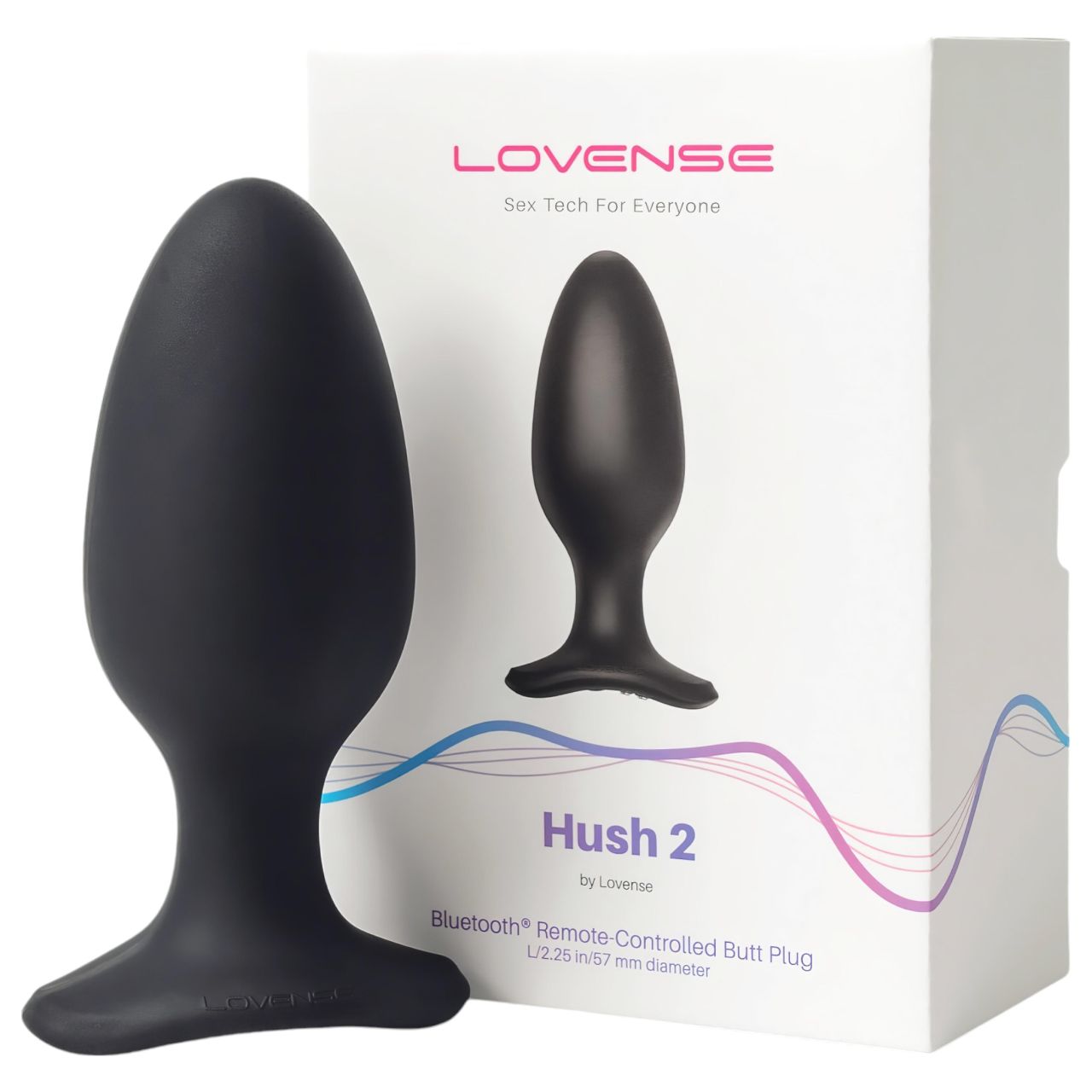 LOVENSE Hush 2 L - akkus kis anál vibrátor (57 mm, fekete)