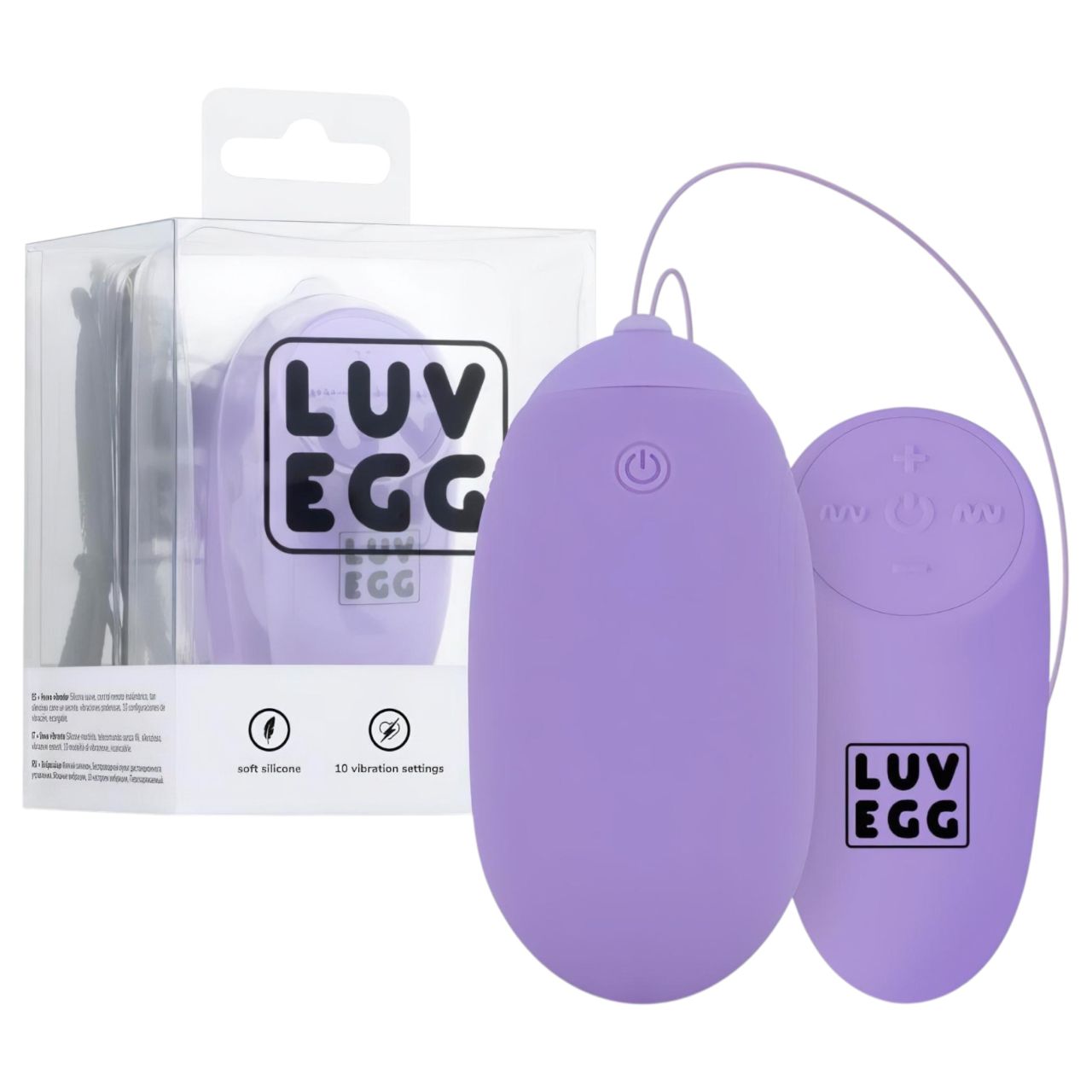 LUV EGG XL - hordható akkus, rádiós vibrációs tojás (lila)