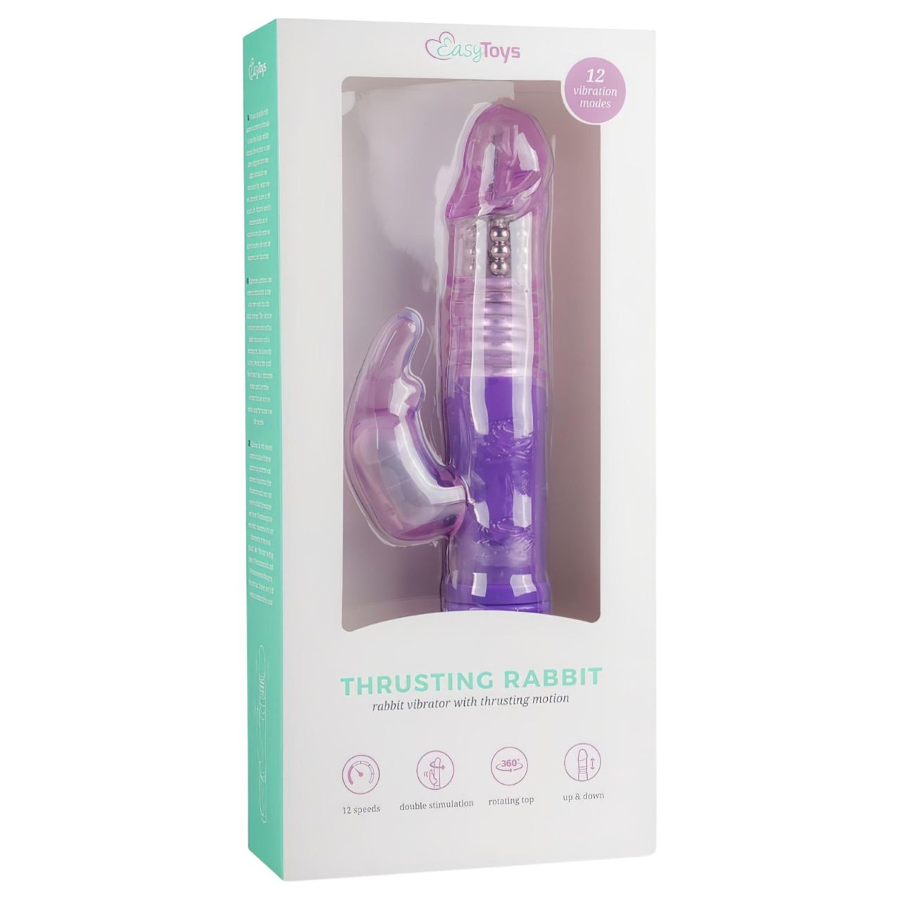 EasyToys Bunny - lökő-forgó vibrátor csiklókarral (lila) EasyToys Bunny - lökő-forgó vibrátor csiklókarral (lila)