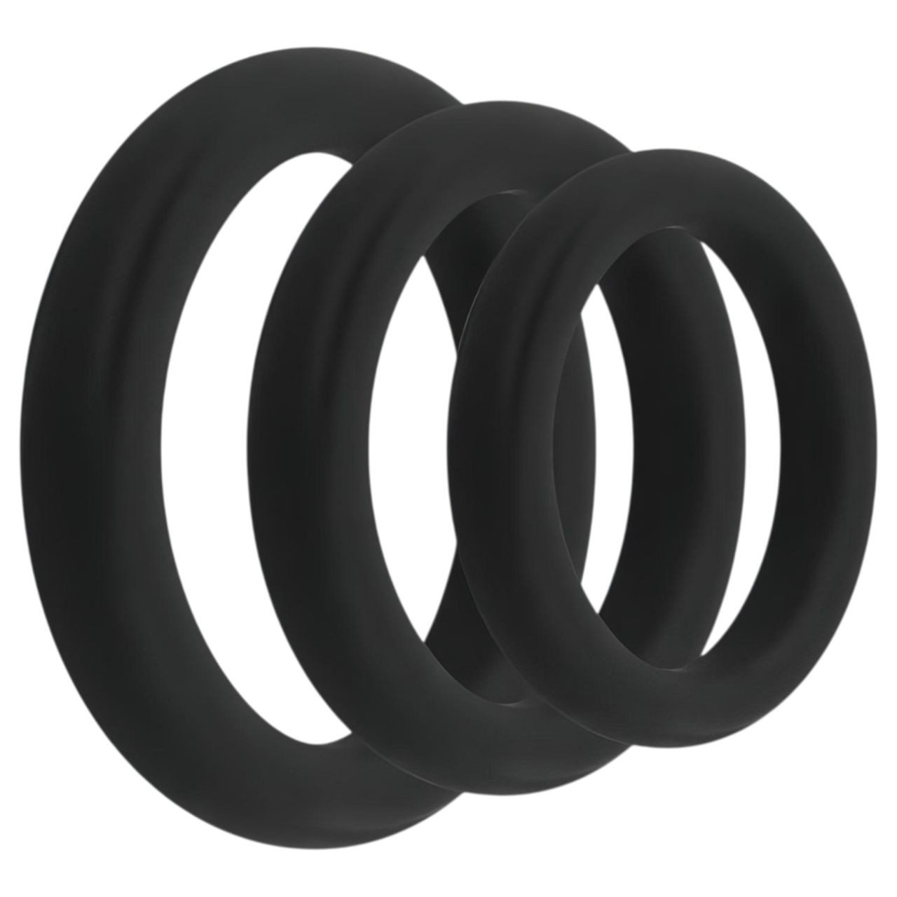 EasyToys Explore Ring - péniszgyűrű szett - 3 részes (fekete)