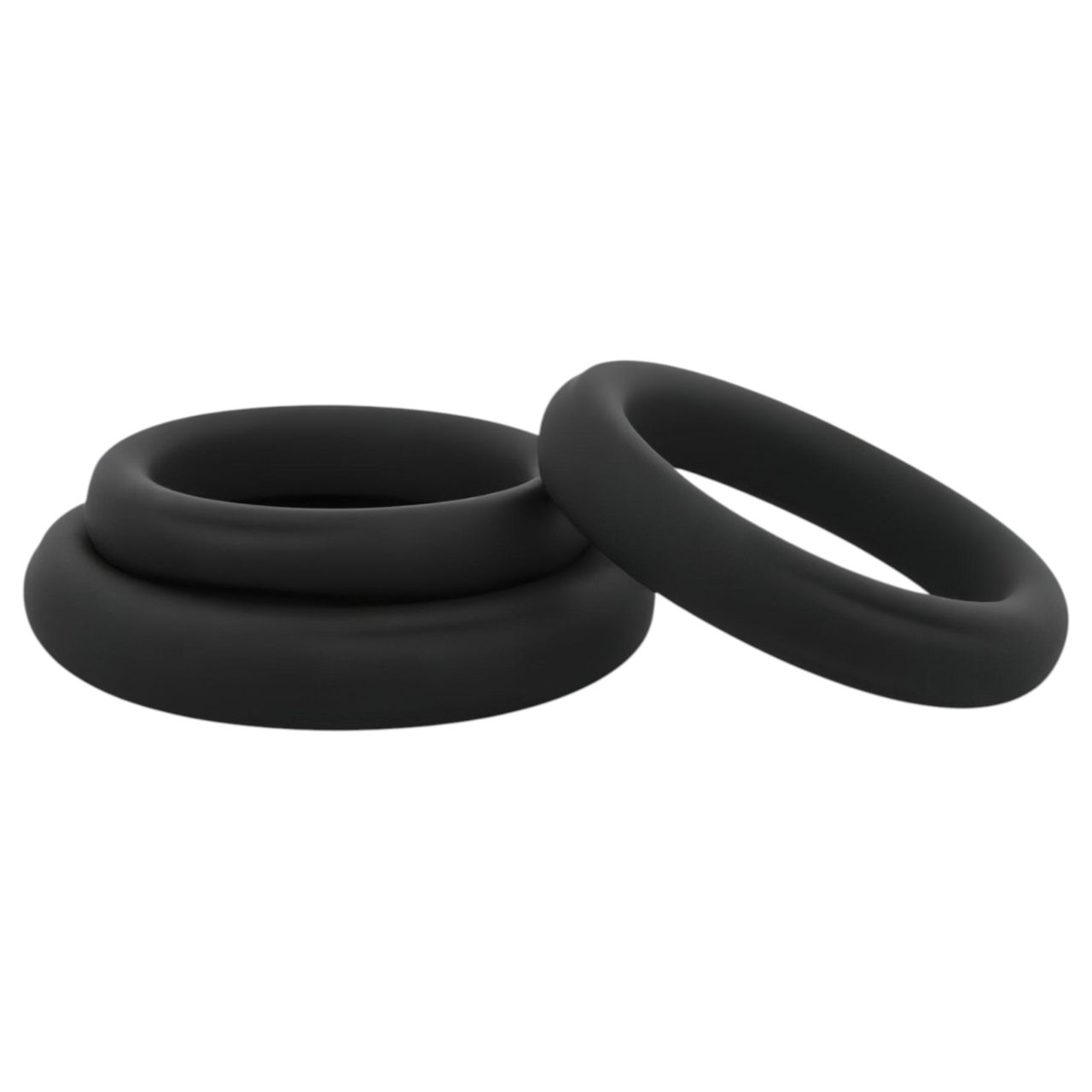 EasyToys Explore Ring - péniszgyűrű szett - 3 részes (fekete)