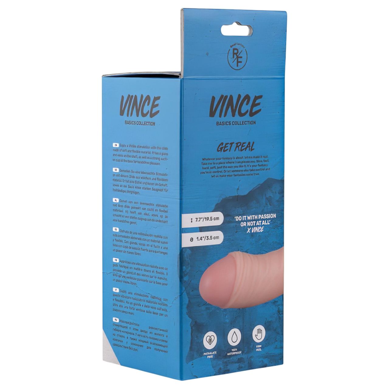 Real Fantasy Vince - herés fitymás dildó - 19,5 cm (testszínű) Real Fantasy Vince - herés fitymás dildó - 19,5 cm (testszínű)