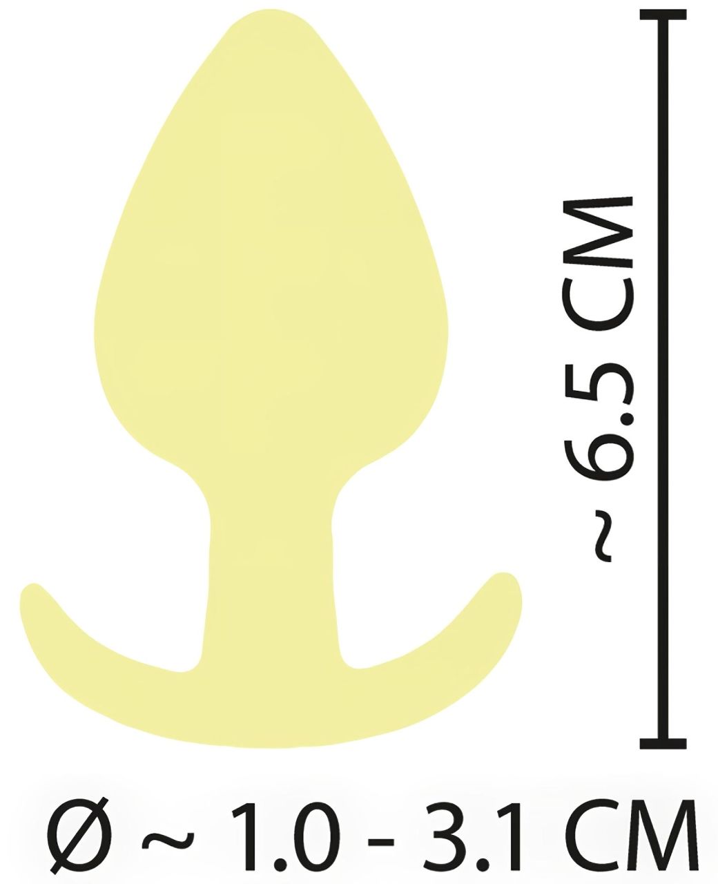 Cuties Mini Butt Plug - szilikon anál plug (sárga, 3,1 cm) Cuties Mini Butt Plug - szilikon anál plug (sárga, 3,1 cm)