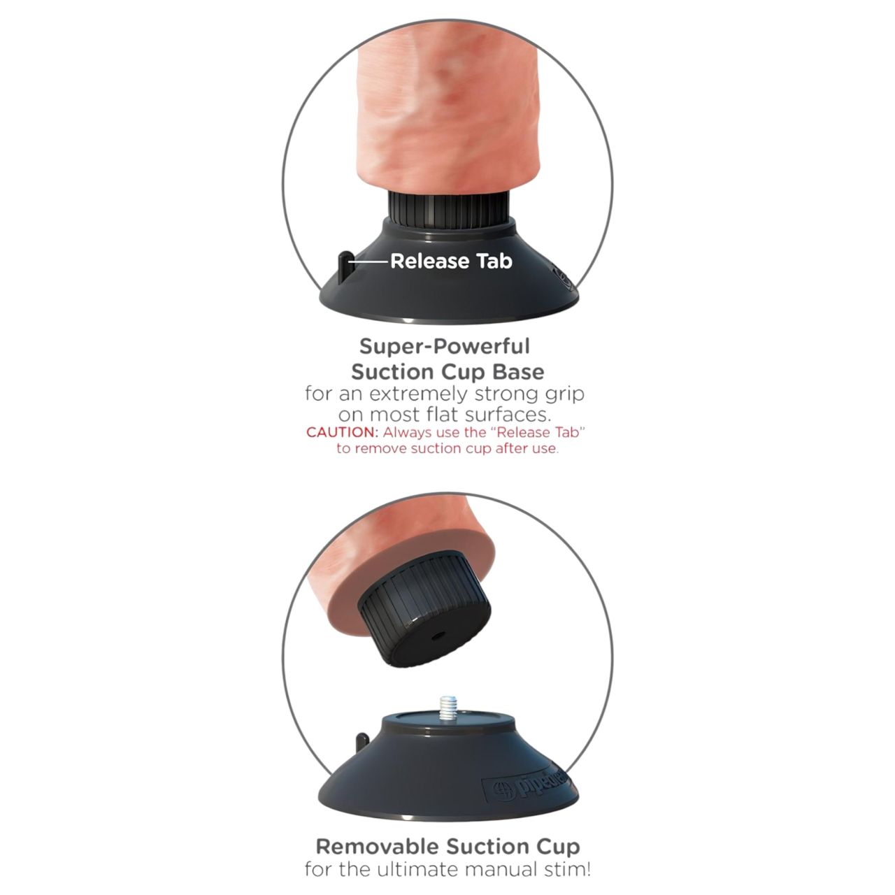 King Cock 7 tapadókorongos vibrátor (18 cm, testszínű) King Cock 7 tapadókorongos vibrátor (18 cm, testszínű)