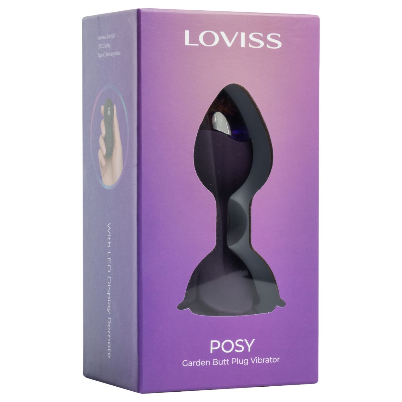 LOVISS Flower - távirányítós anál vibrátor (lila)