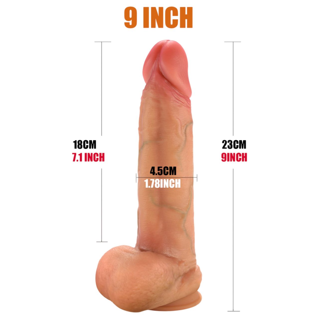 FeelSkin - ultra realisztikus herés dildó - natúr (23 cm) FeelSkin - ultra realisztikus herés dildó - natúr (23 cm)