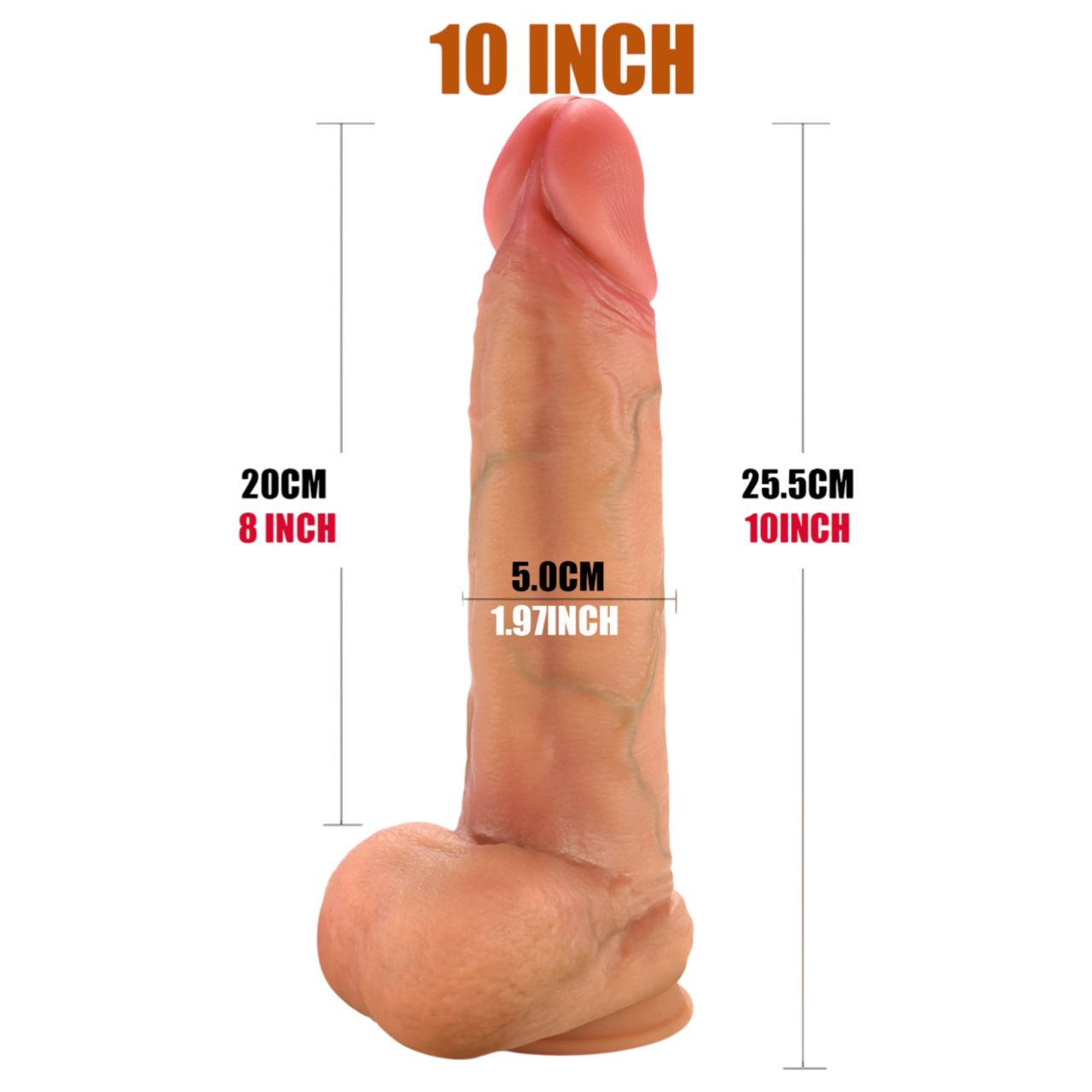 FeelSkin - ultra realisztikus herés dildó - natúr (25 cm) FeelSkin - ultra realisztikus herés dildó - natúr (25 cm)