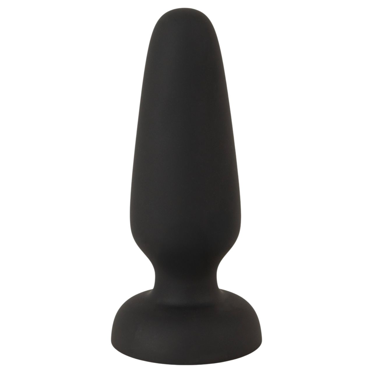 Black Velvets - tapadókorongos szilikon anál plug (fekete) - S