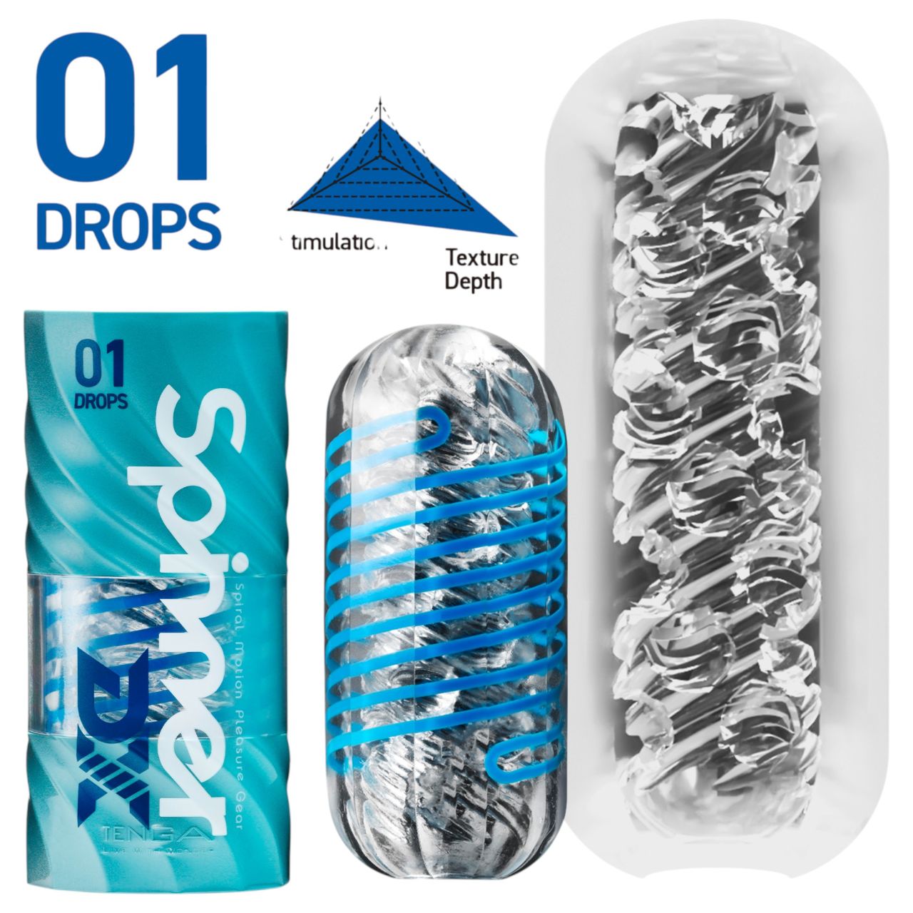 TENGA Spinner DX - maszturbátor férfiaknak (átlátszó)