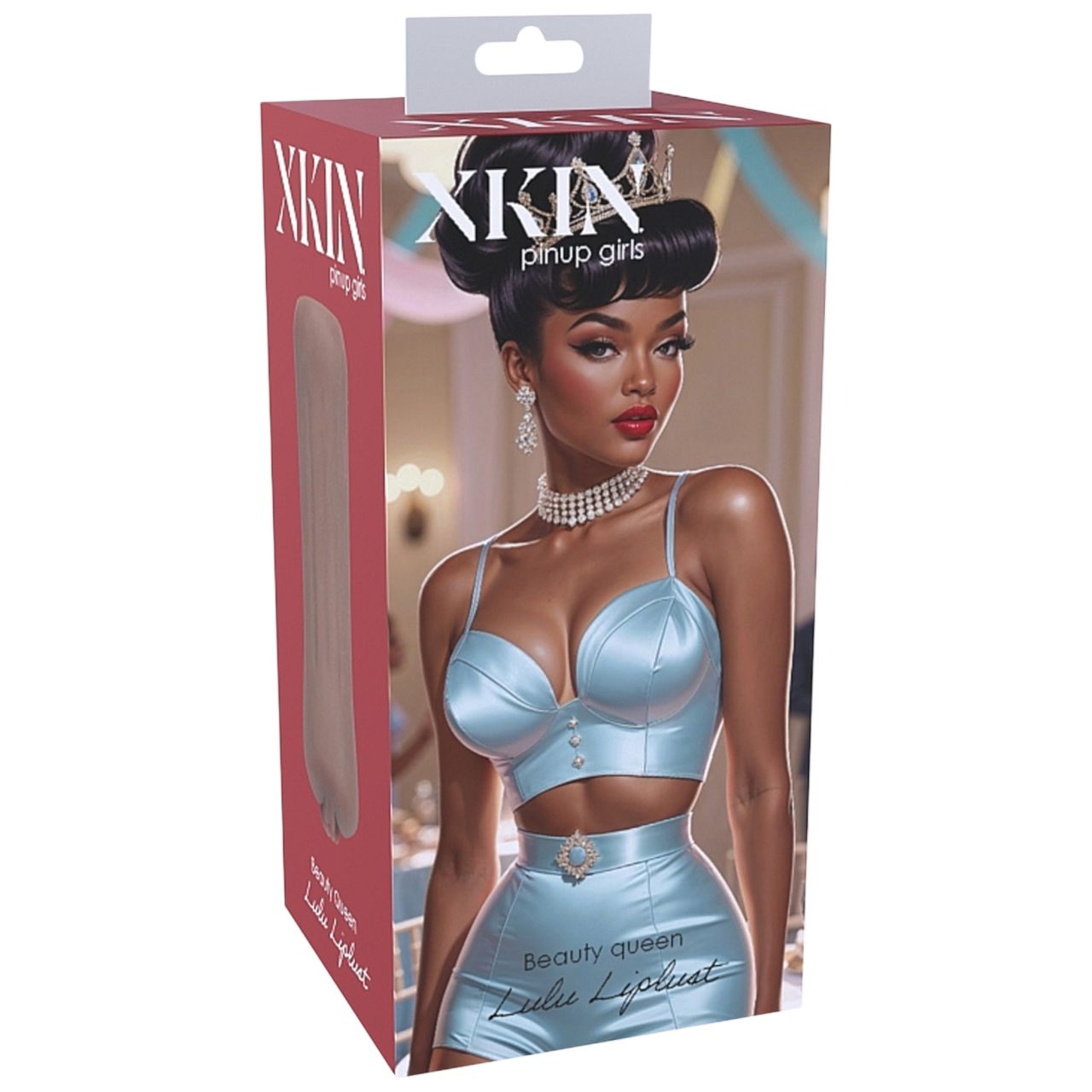 XKIN Beauty Queen Lulu - élethű műpunci maszturbátor (sötét testszínű)
