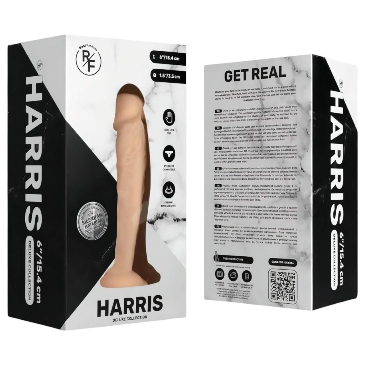 Real Fantasy Harris - élethű dildó - 15 cm (testszínű) Real Fantasy Harris - élethű dildó - 15 cm (testszínű)