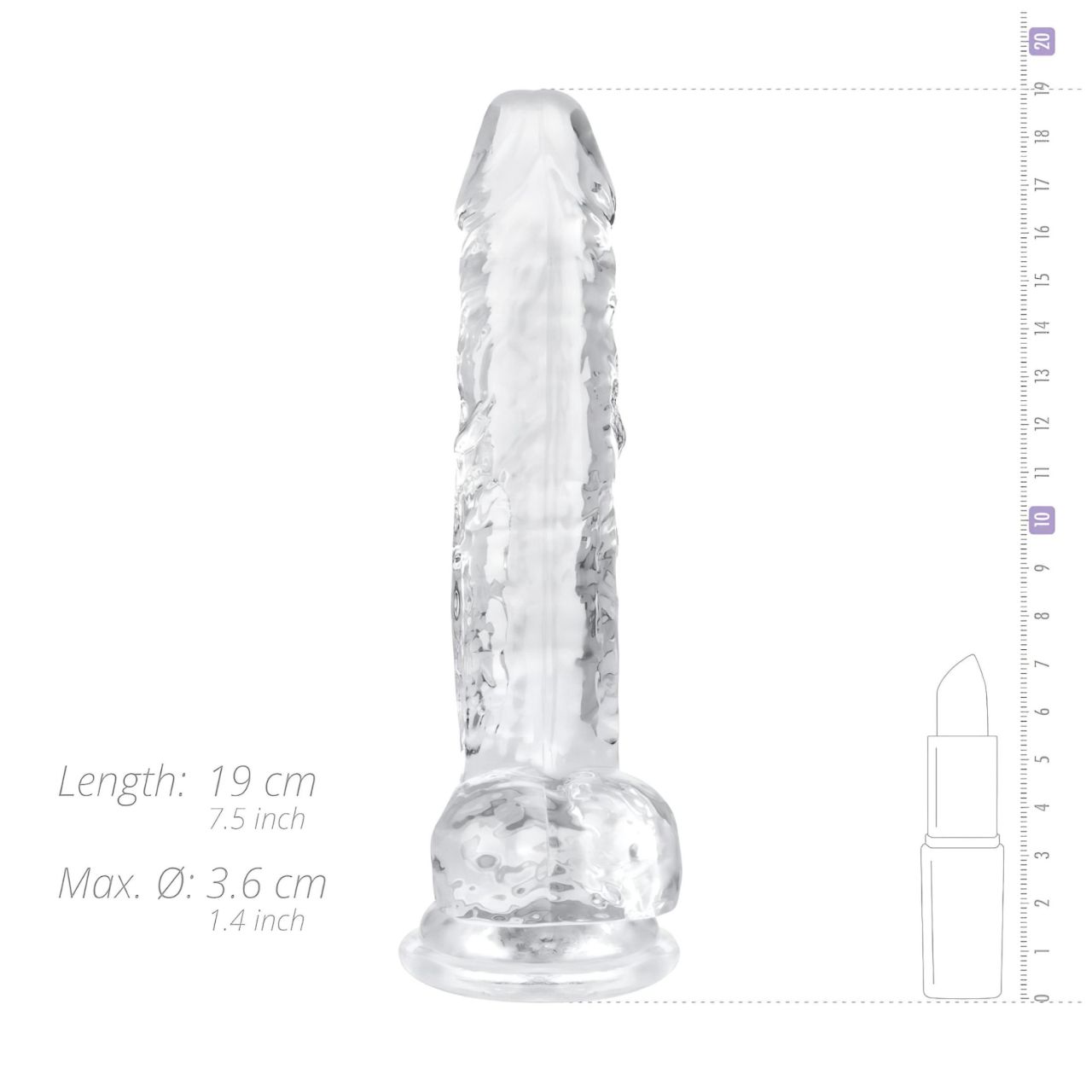 EasyToys - herés dildó - 17 cm (átlátszó) EasyToys - herés dildó - 17 cm (átlátszó)