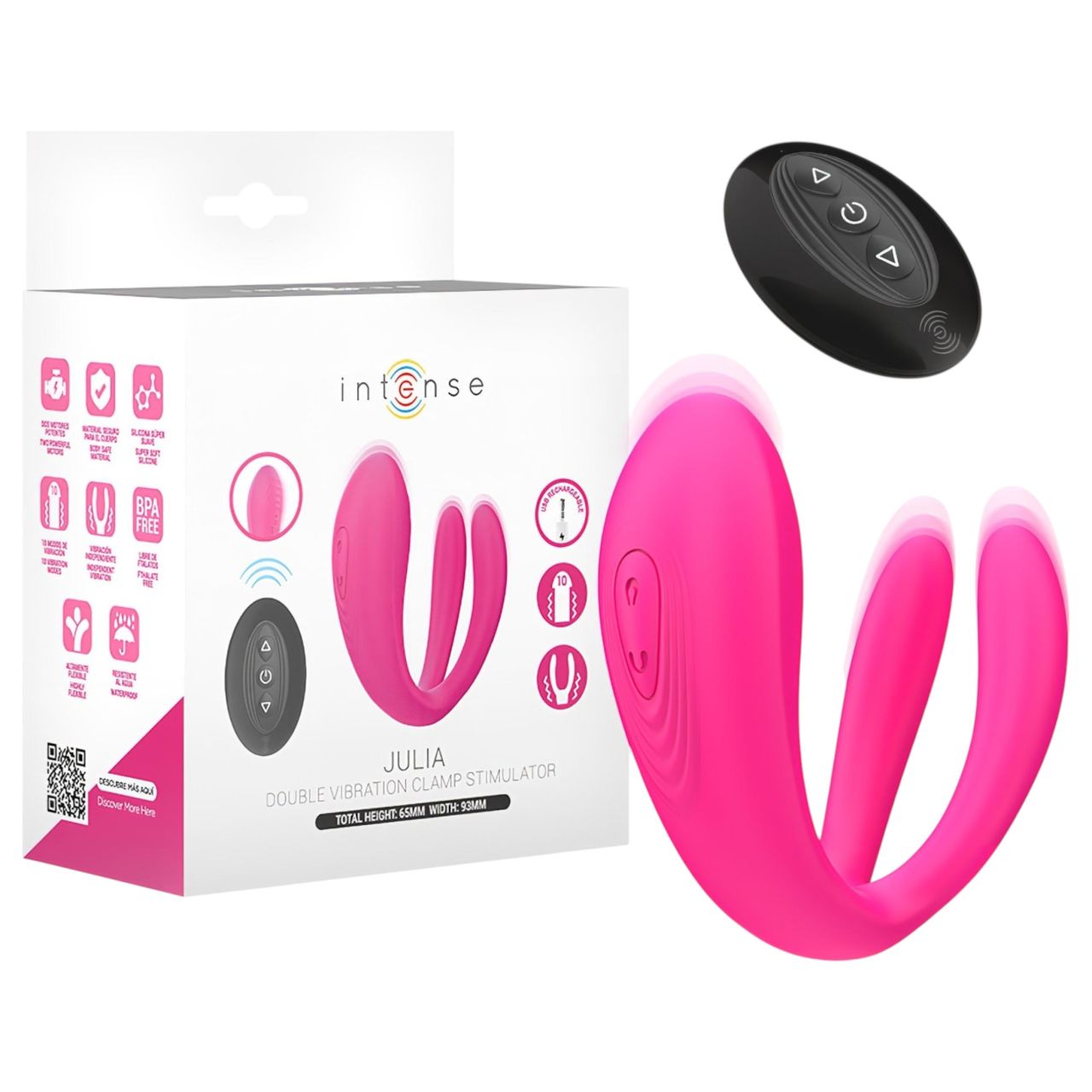 Intense Julia - G-pont és csiklóizgató vibrátor (pink)