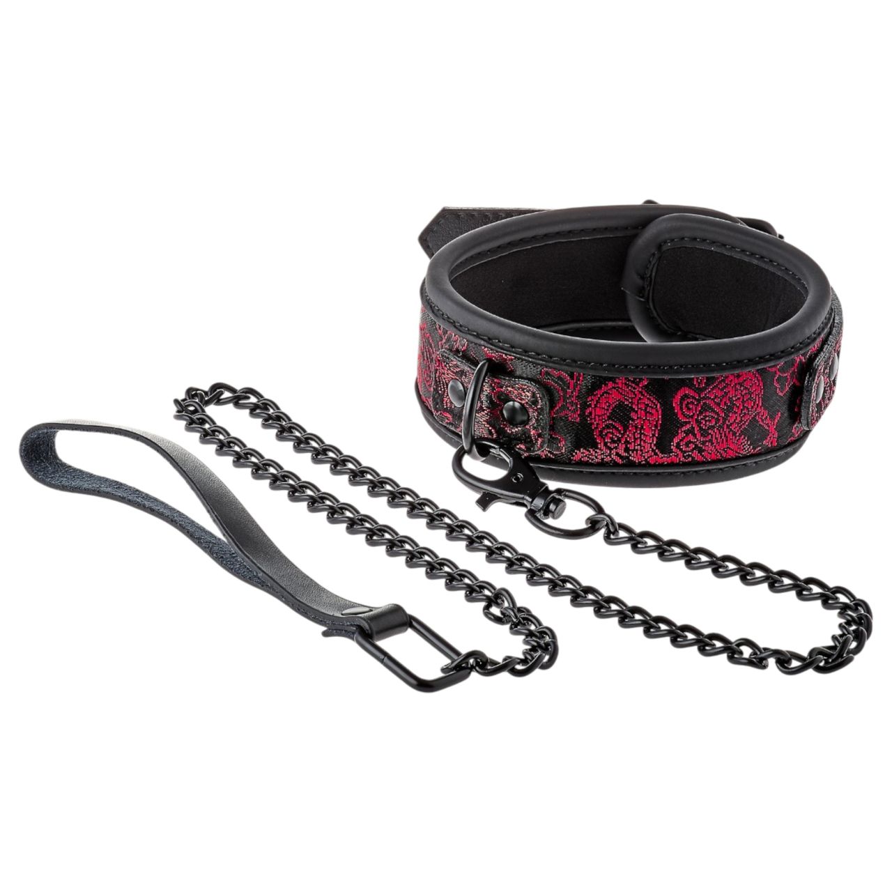 Dreamtoys Blaze - bondage nyakörv és póráz szett (fekete)