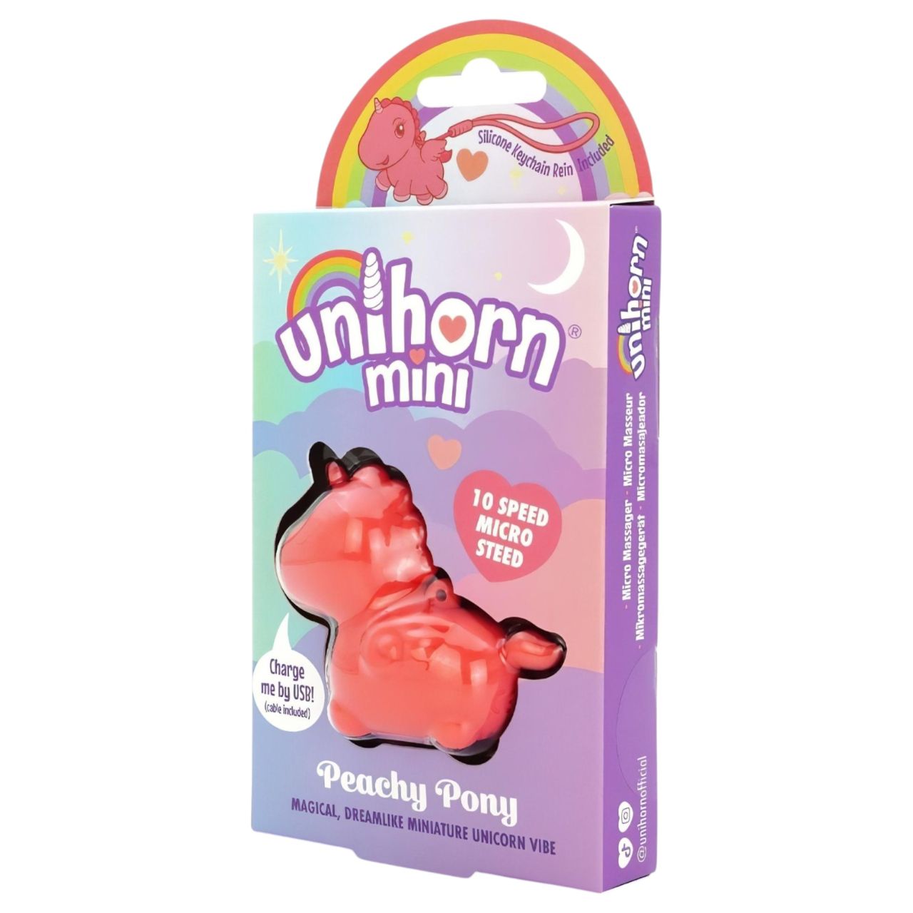 Unihorn - Mini csiklóizgató vibrátor (barack)