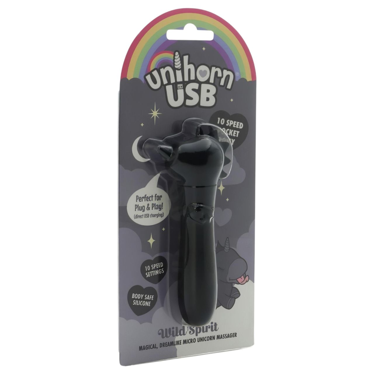Unihorn Wild Spirit - akkus minivibrátor (fekete)