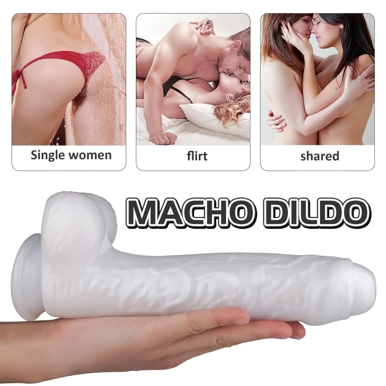 Sex HD Martin - tapadókorongos, herés élethű dildó (fehér) Sex HD Martin - tapadókorongos, herés élethű dildó (fehér)