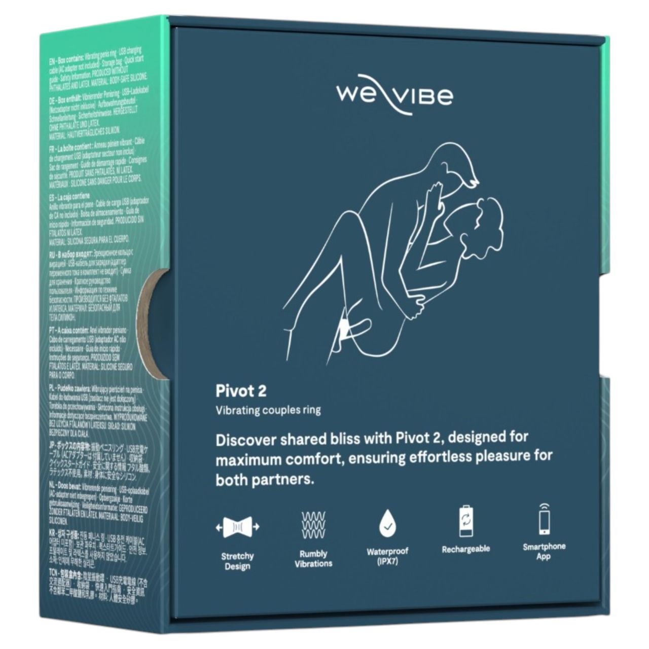 We-Vibe Pivot 2 - App-vezérelt vibrációs péniszgyűrű (kék) We-Vibe Pivot 2 - App-vezérelt vibrációs péniszgyűrű (kék)