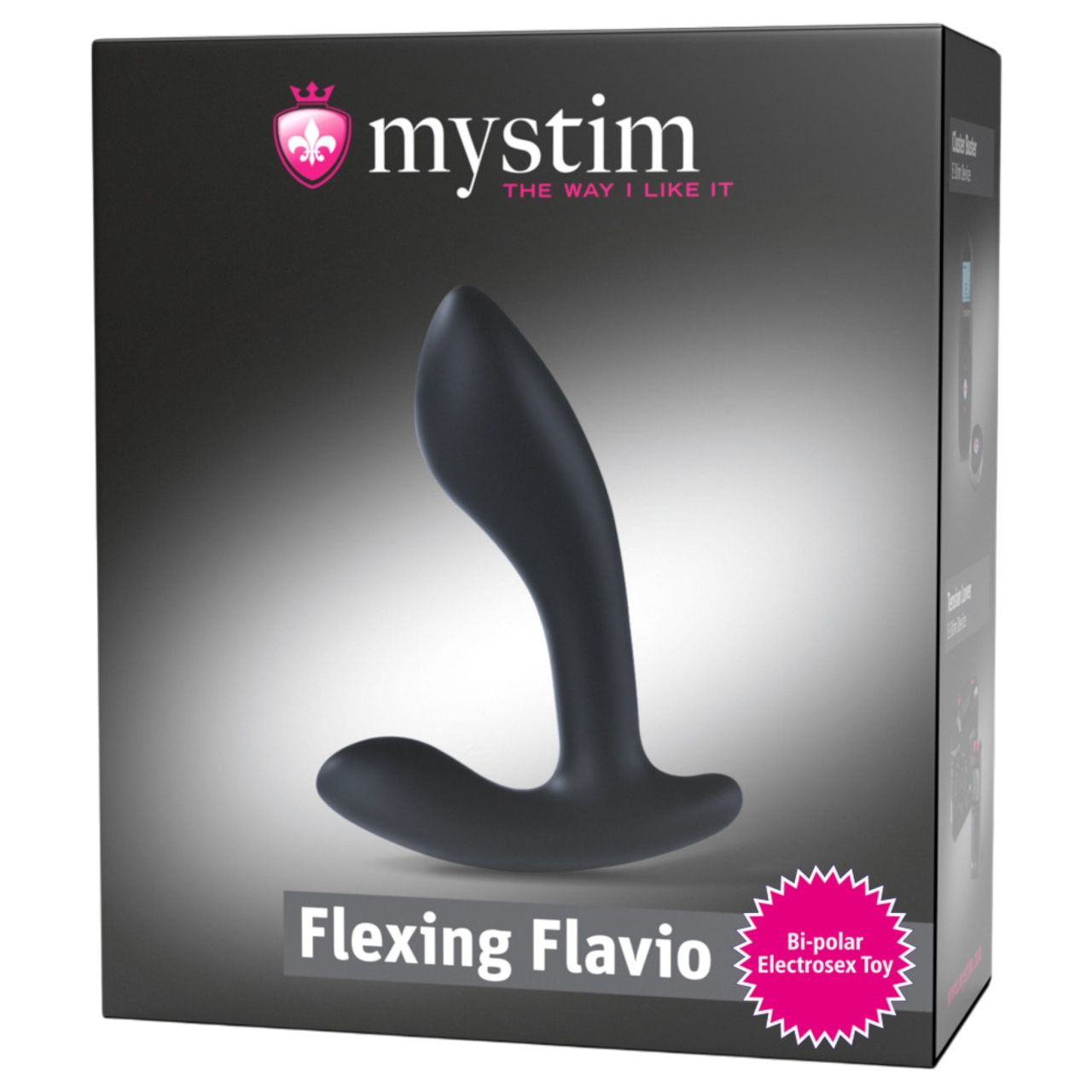 mystim Flexing Flavio - elektro prosztata vibrátor (fekete)