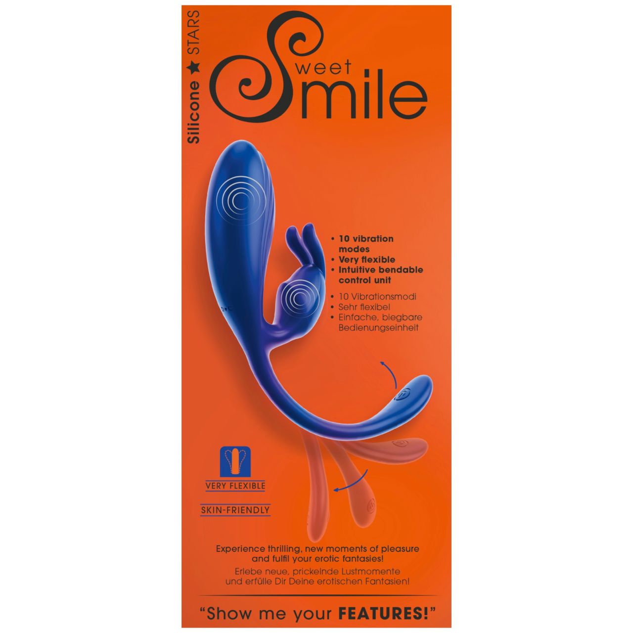 Smile - G-pont és csiklóizgató vibrátor (kék) Smile - G-pont és csiklóizgató vibrátor (kék)