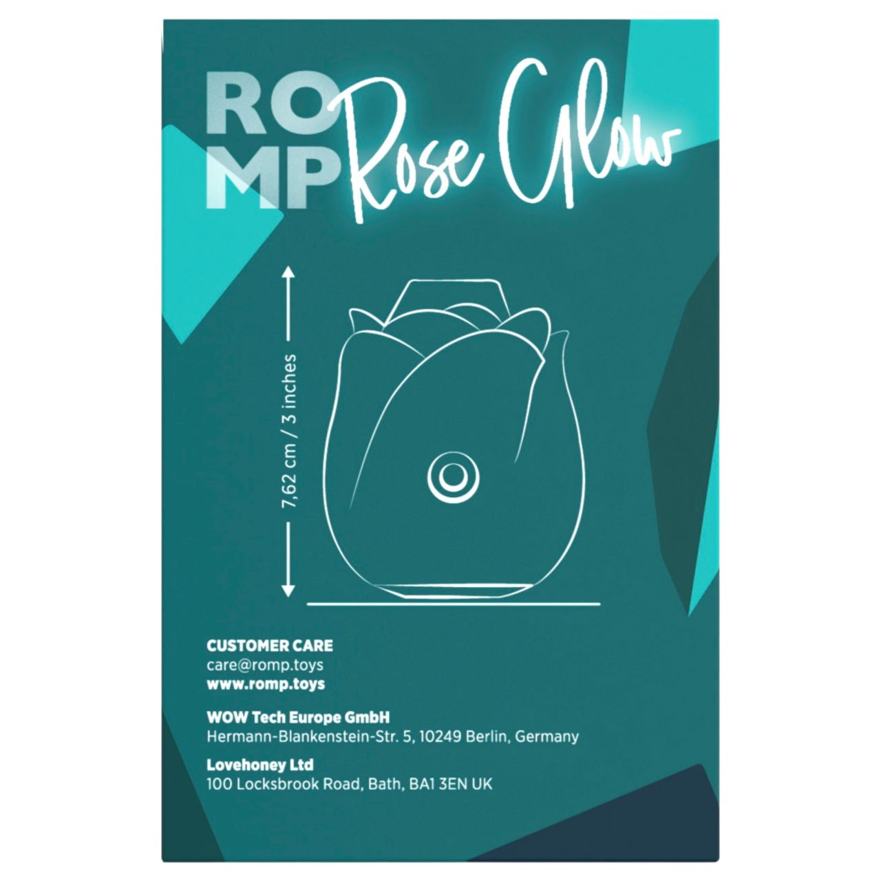ROMP Rose Glow - léghullámos csiklóizgató (kék)
