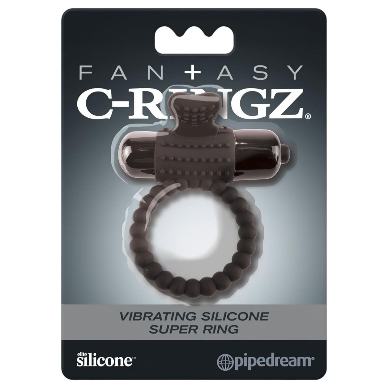 Pipedream Fantasy C-Ringz - vibrációs péniszgyűrű (fekete)