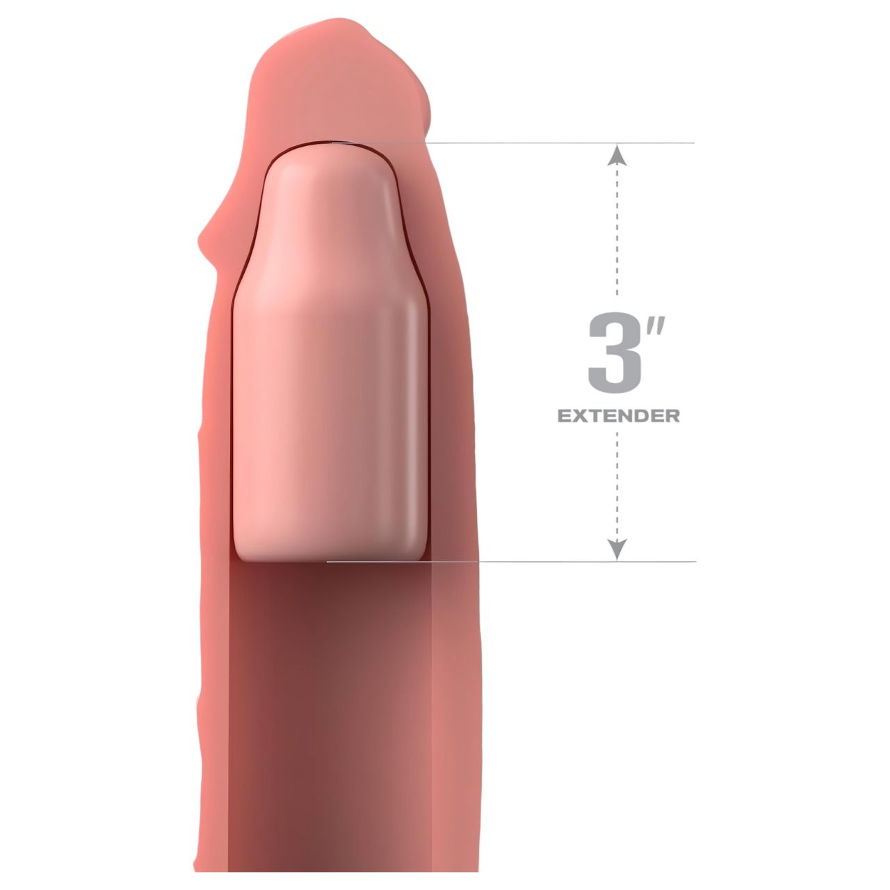 Pipedream X-TENSION Elite 3 - vágható hosszabbító péniszköpeny (testszínű)
