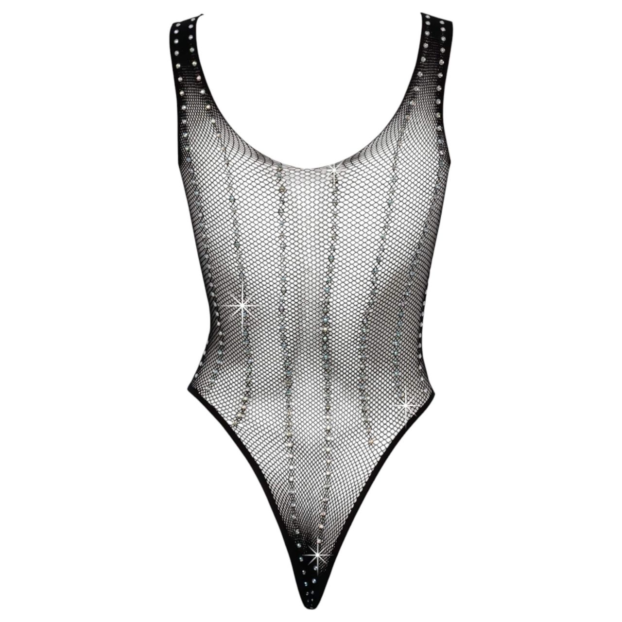 Cottelli - strasszos fekete necc body (S-L) Cottelli - strasszos fekete necc body (S-L)