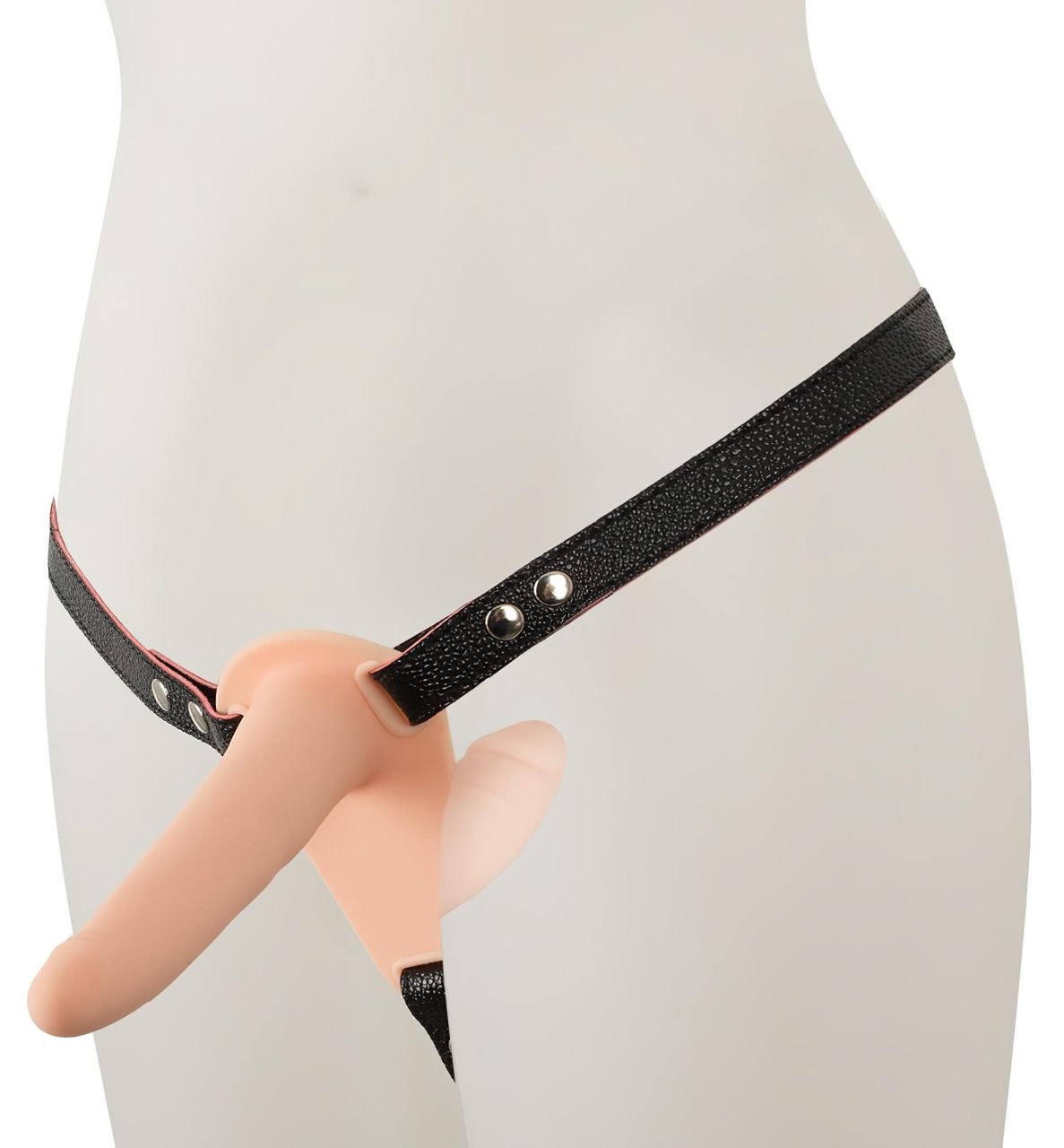 You2Toys - Strap-On - felcsatolható dupla vibrátor (testszínű) You2Toys - Strap-On - felcsatolható dupla vibrátor (testszínű)