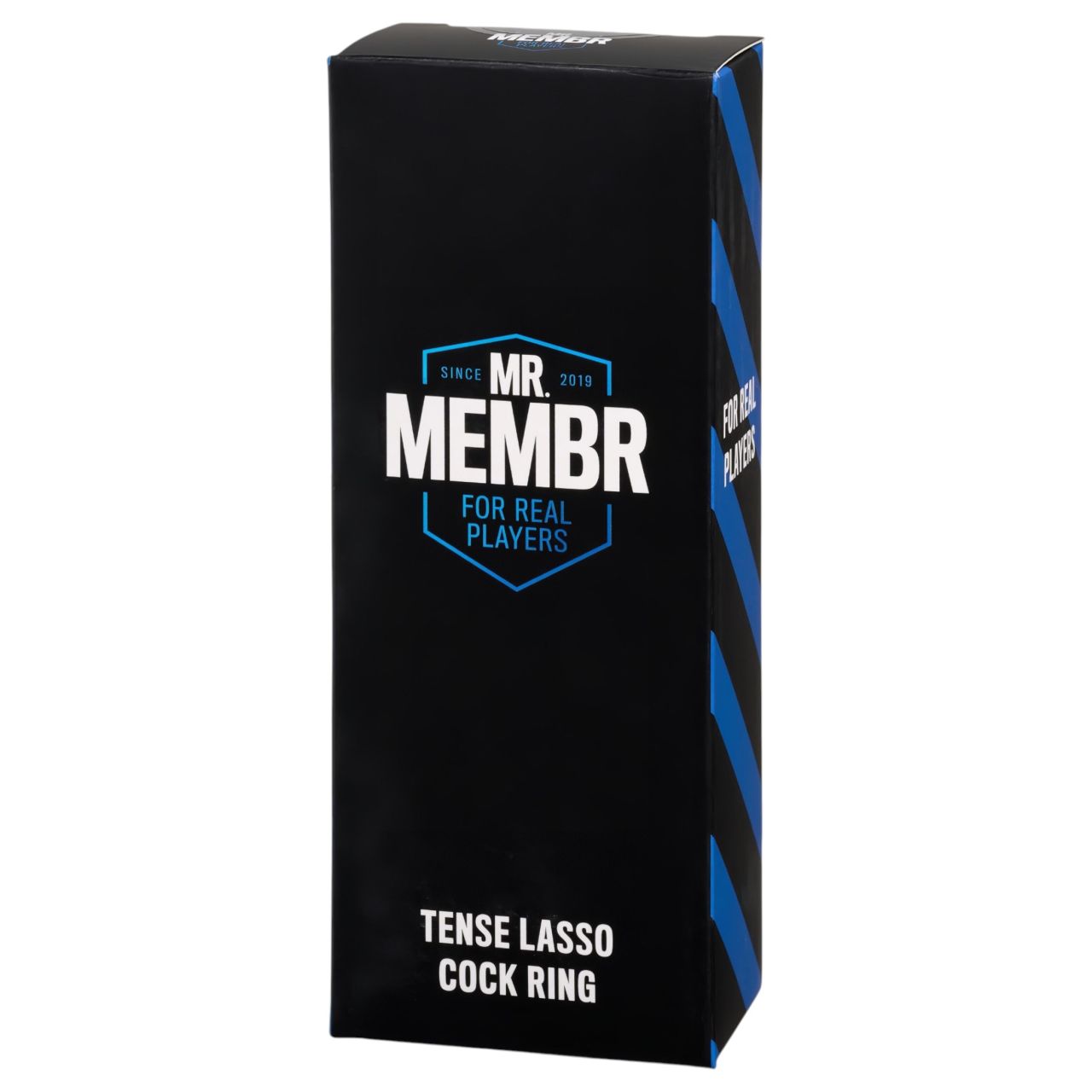 MR.MEMBR Tense - állítható lasszós péniszgyűrű (fekete)