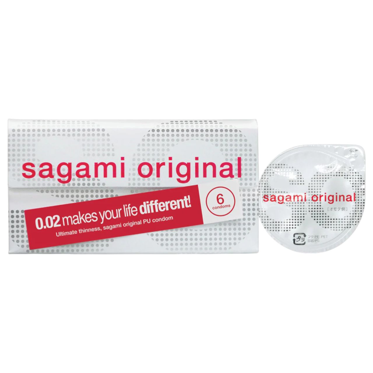 Sagami Original 0.02 - ultravékony latexmentes óvszer (55 mm, 6 db)