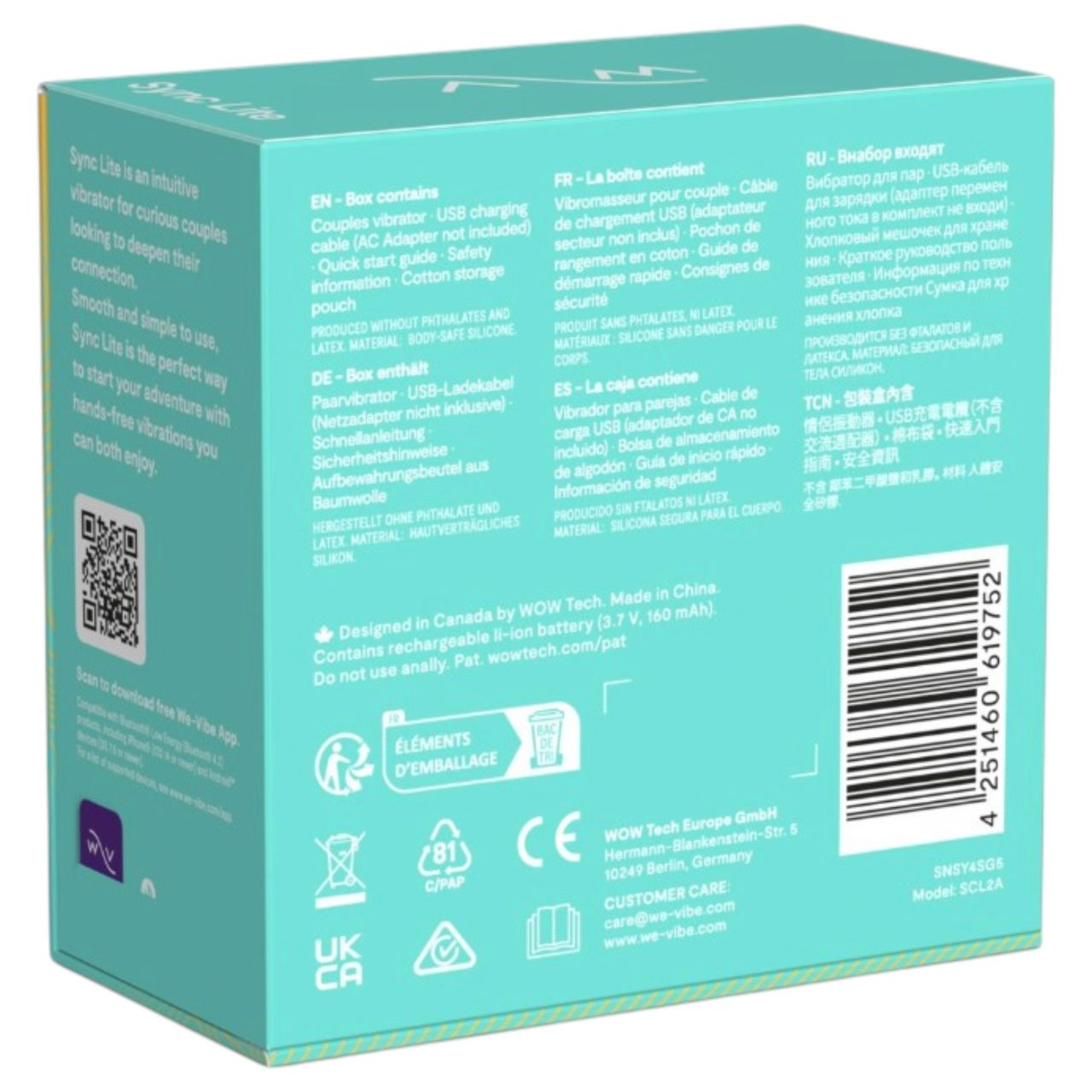 We-Vibe Sync Lite - App- és távirányítós párvibrátor (zöld) We-Vibe Sync Lite - App- és távirányítós párvibrátor (zöld)