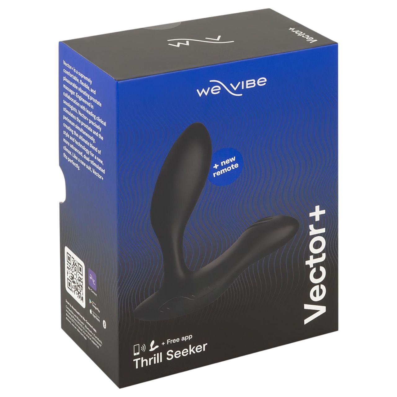 We-Vibe Vector+ - App-vezérelt análvibrátor (fekete)