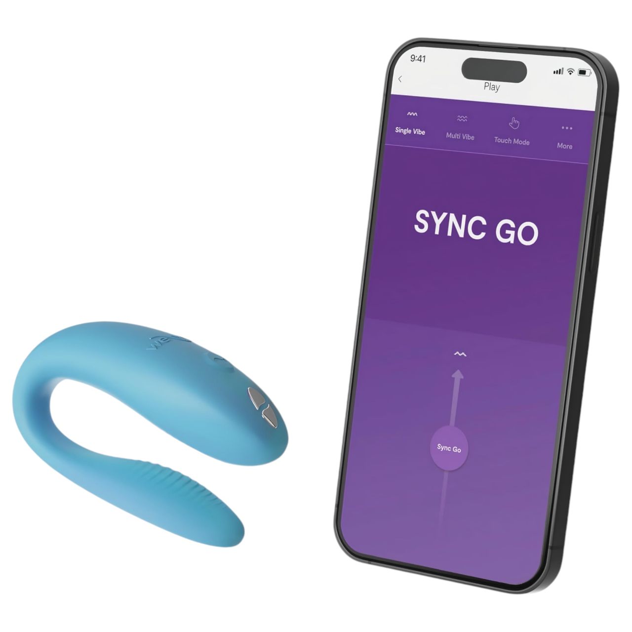We-Vibe Sync Go - app-vezérelt párvibrátor (türkiz)