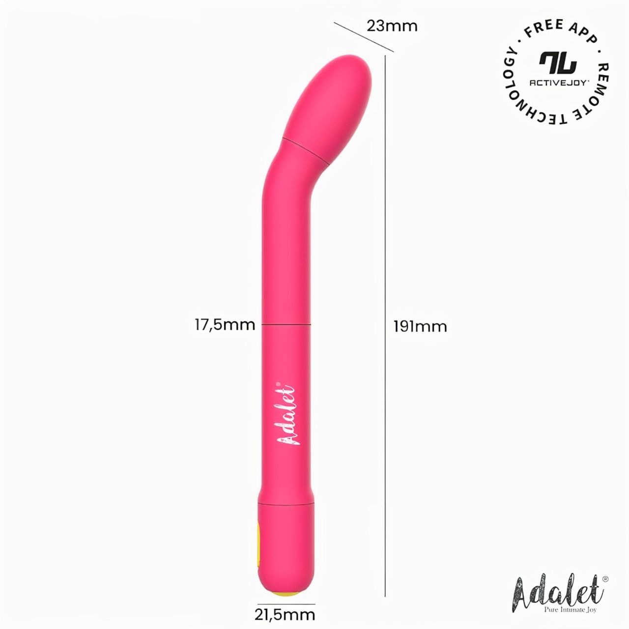 Adalet Gently - App-vezérelt G-pont és prosztata vibrátor (pink) Adalet Gently - App-vezérelt G-pont és prosztata vibrátor (pink)