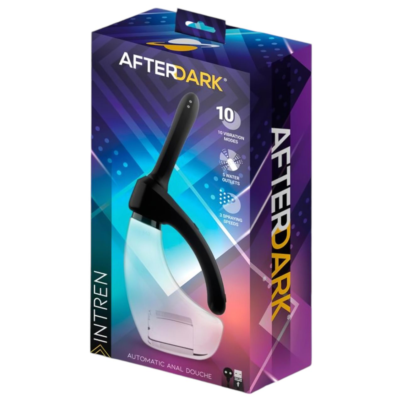 Afterdark - automata, vibrációs anál tisztító (átlátszó)