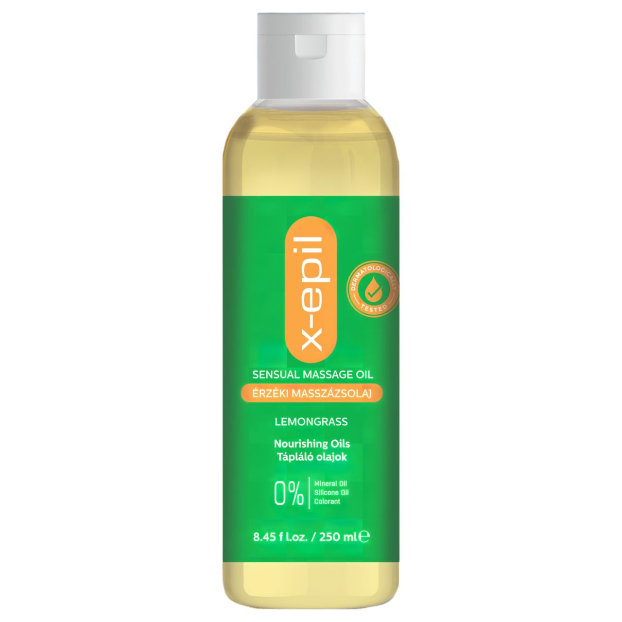 X-Epil Érzéki masszázsolaj - citromfű (250 ml)