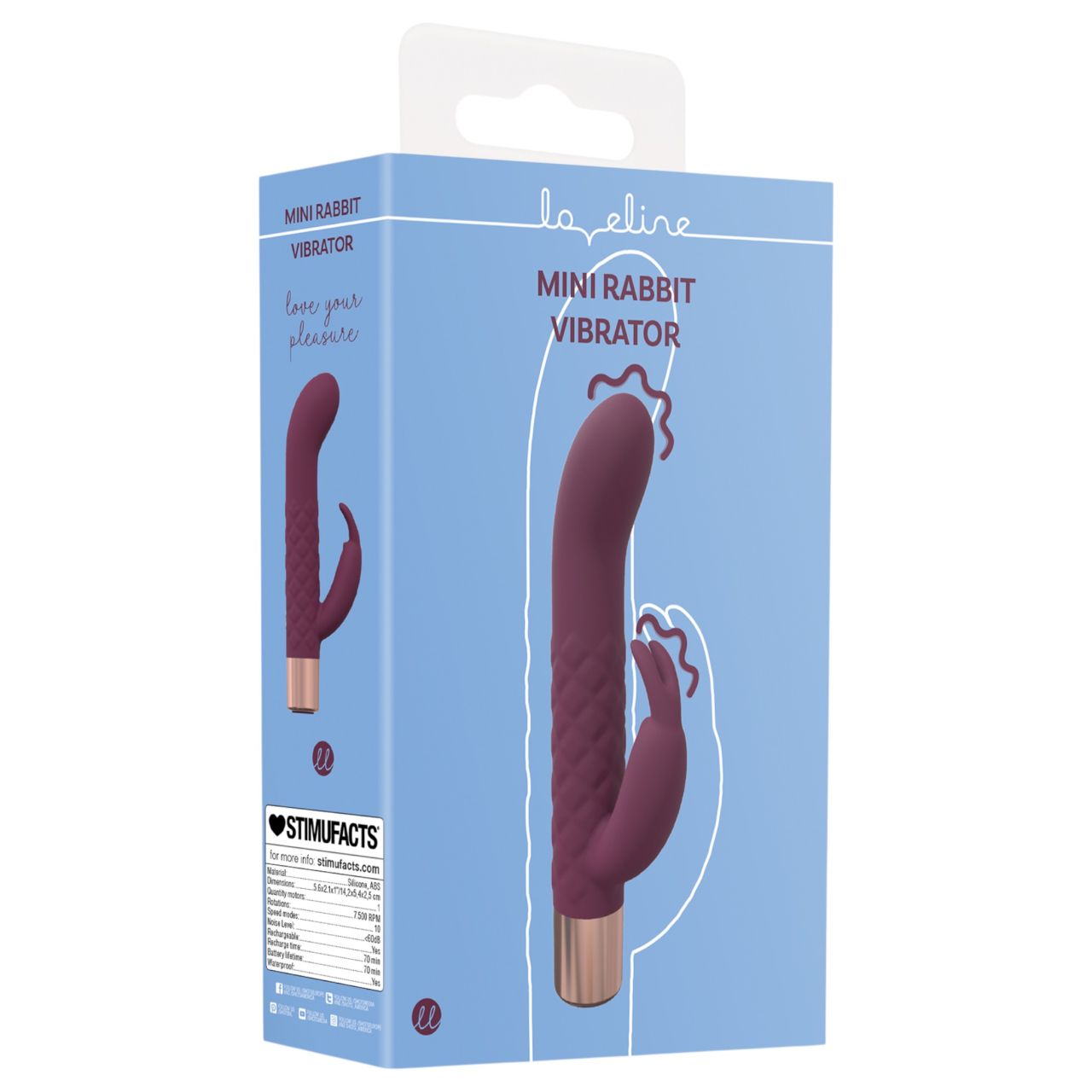 Loveline - mini nyuszis vibrátor (piros) Loveline - mini nyuszis vibrátor (piros)