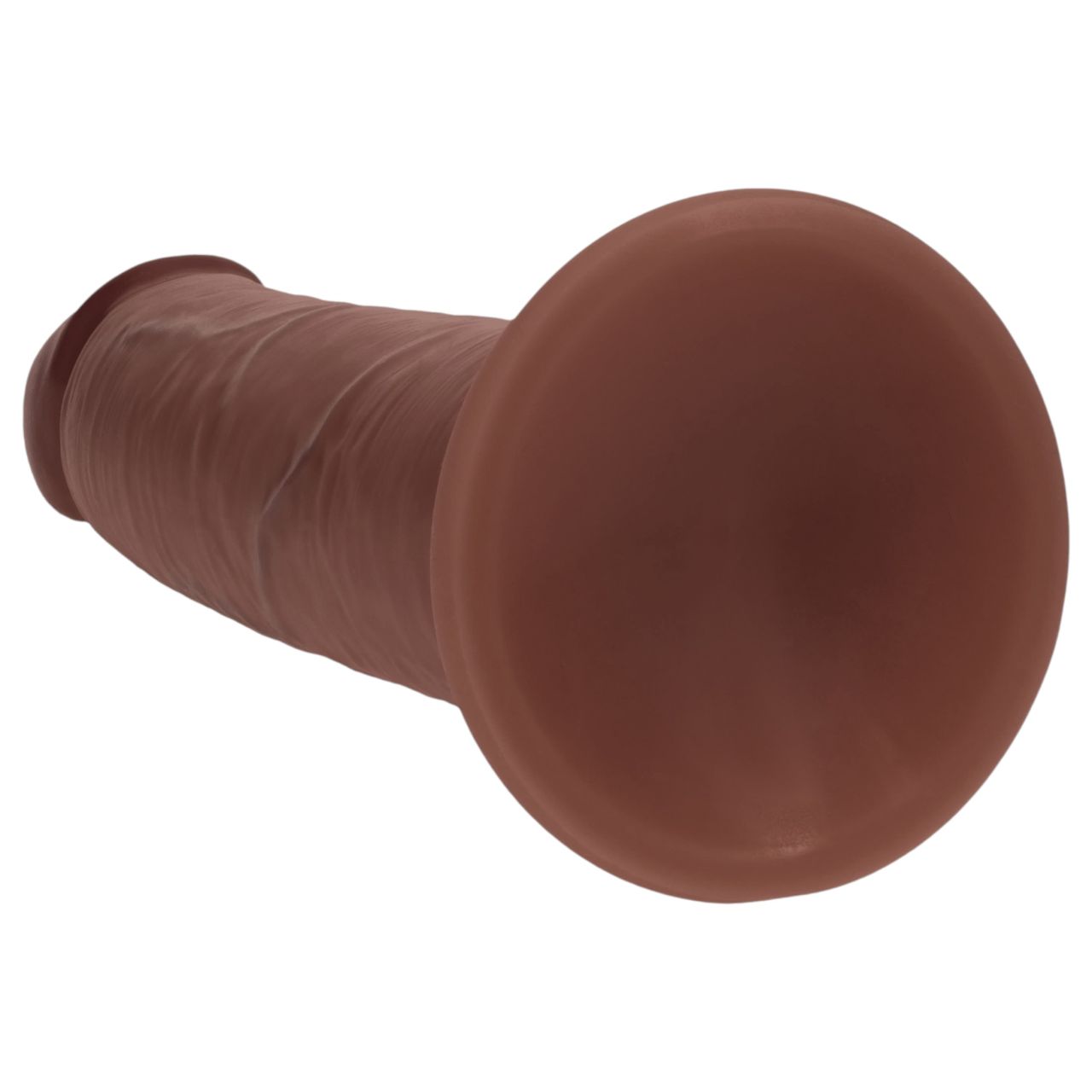 RealRock - dupla sűrűségű élethű dildó (barna) - 20,5 cm