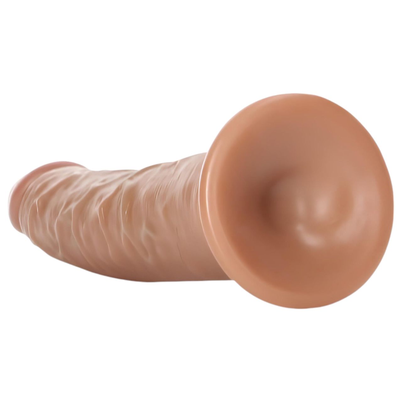 RealRock Slim - realisztikus dildó 15,5 cm (sötét testszínű) RealRock Slim - realisztikus dildó 15,5 cm (sötét testszínű)