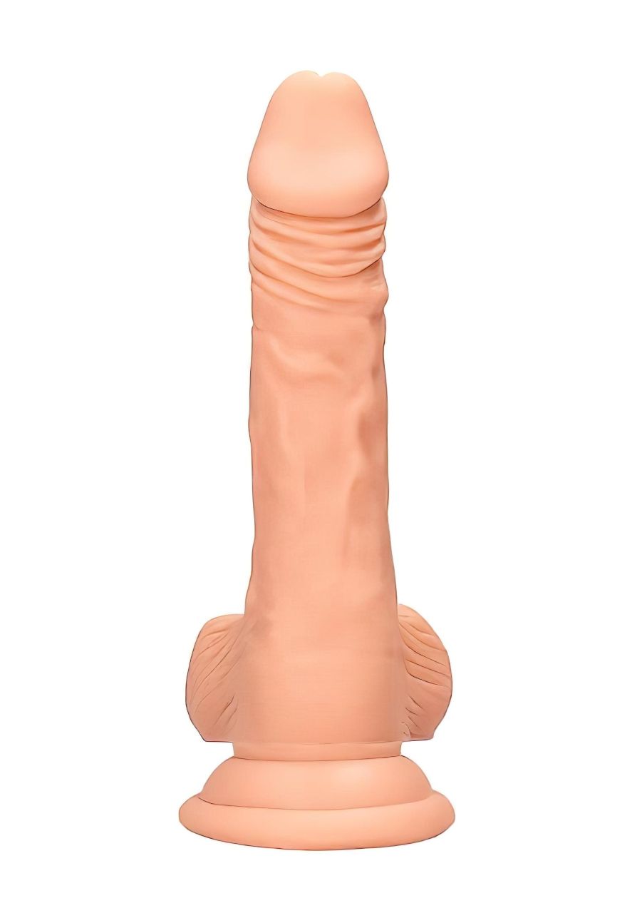 RealRock Dong 7 - élethű, herés dildó (17 cm, testszínű)