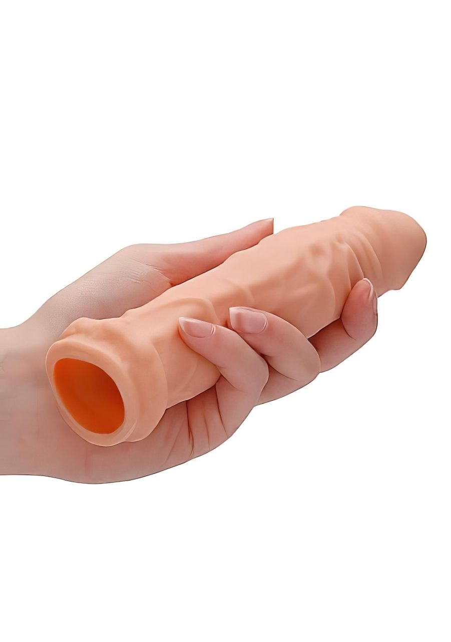 RealRock Penis Sleeve 6 - péniszköpeny (17 cm, testszínű)