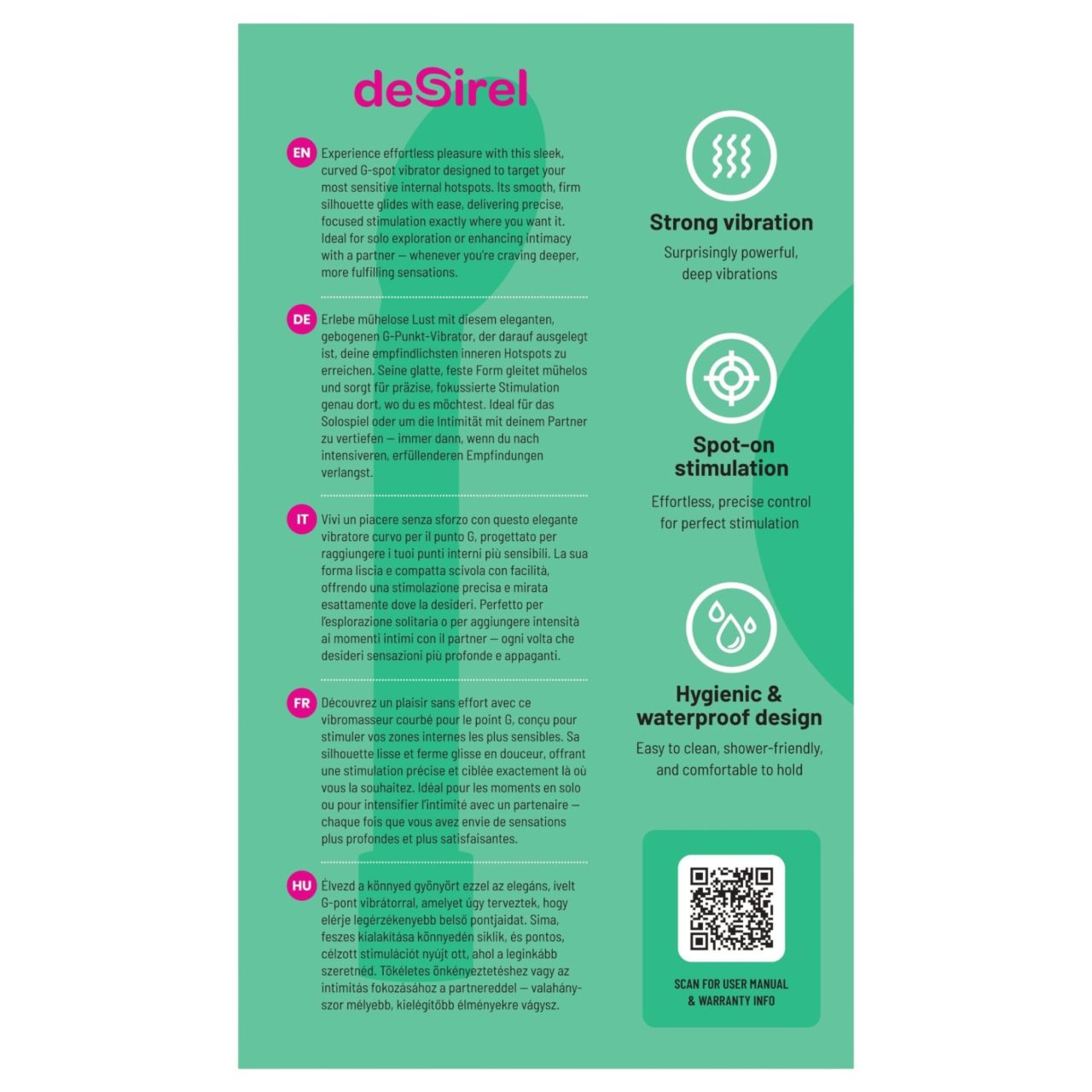 Desirel - akkus ívelt G-pont vibrátor (rózsaszín)